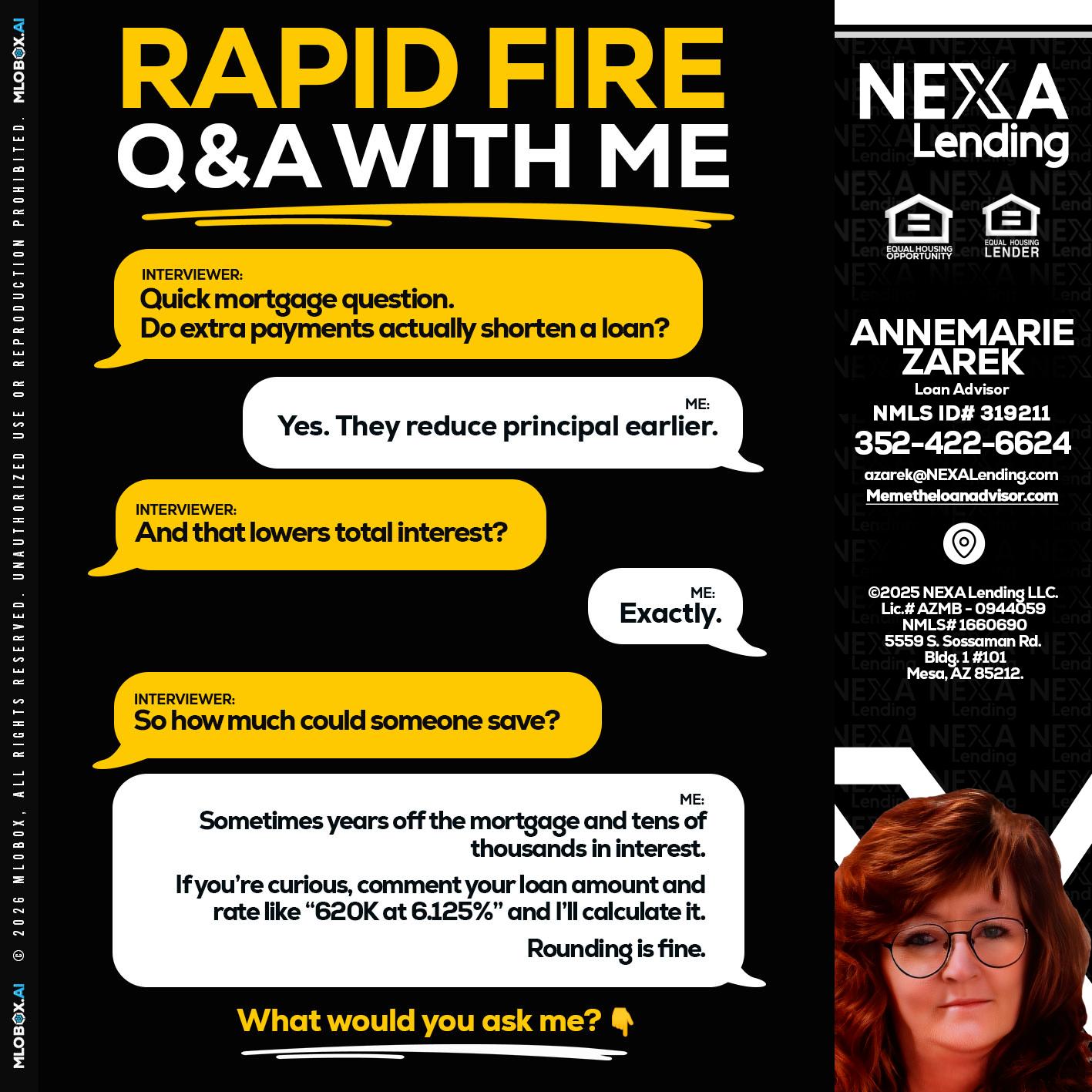 RAPID FIRE QA - AnneMarie Zarek -Mortgage Loan Originator