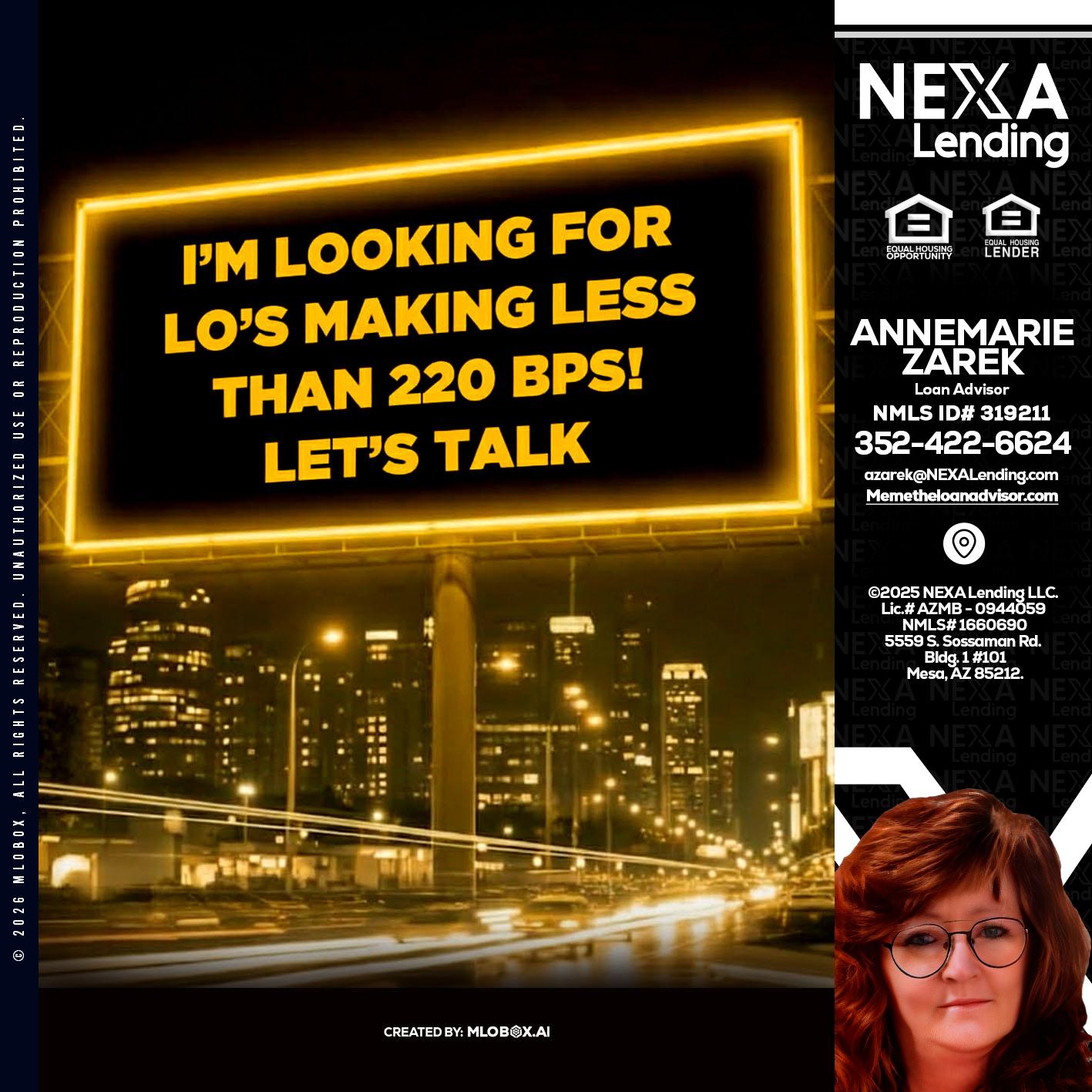 Looking for MLOs - AnneMarie Zarek -Mortgage Loan Originator