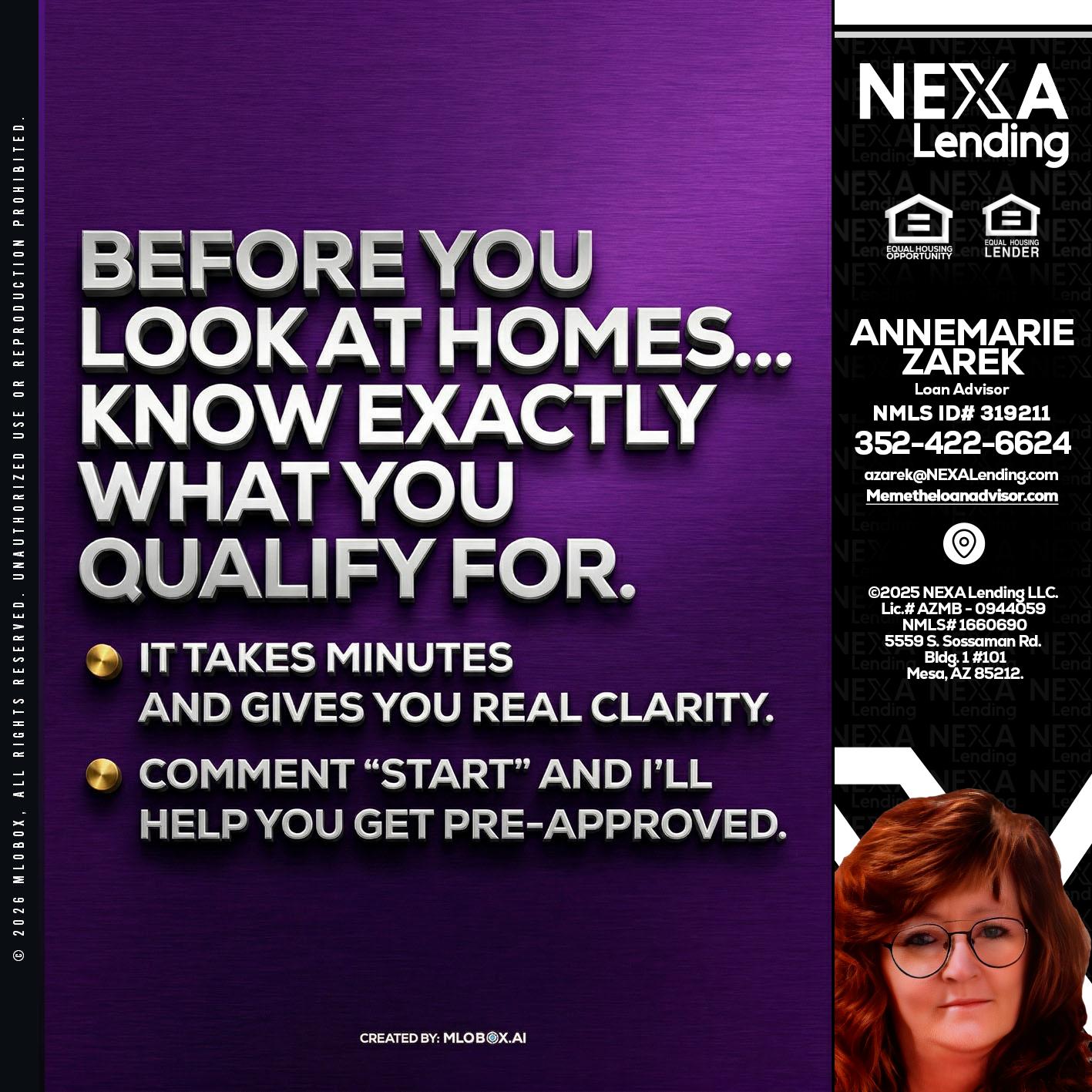 BEFORE YOU - AnneMarie Zarek -Mortgage Loan Originator