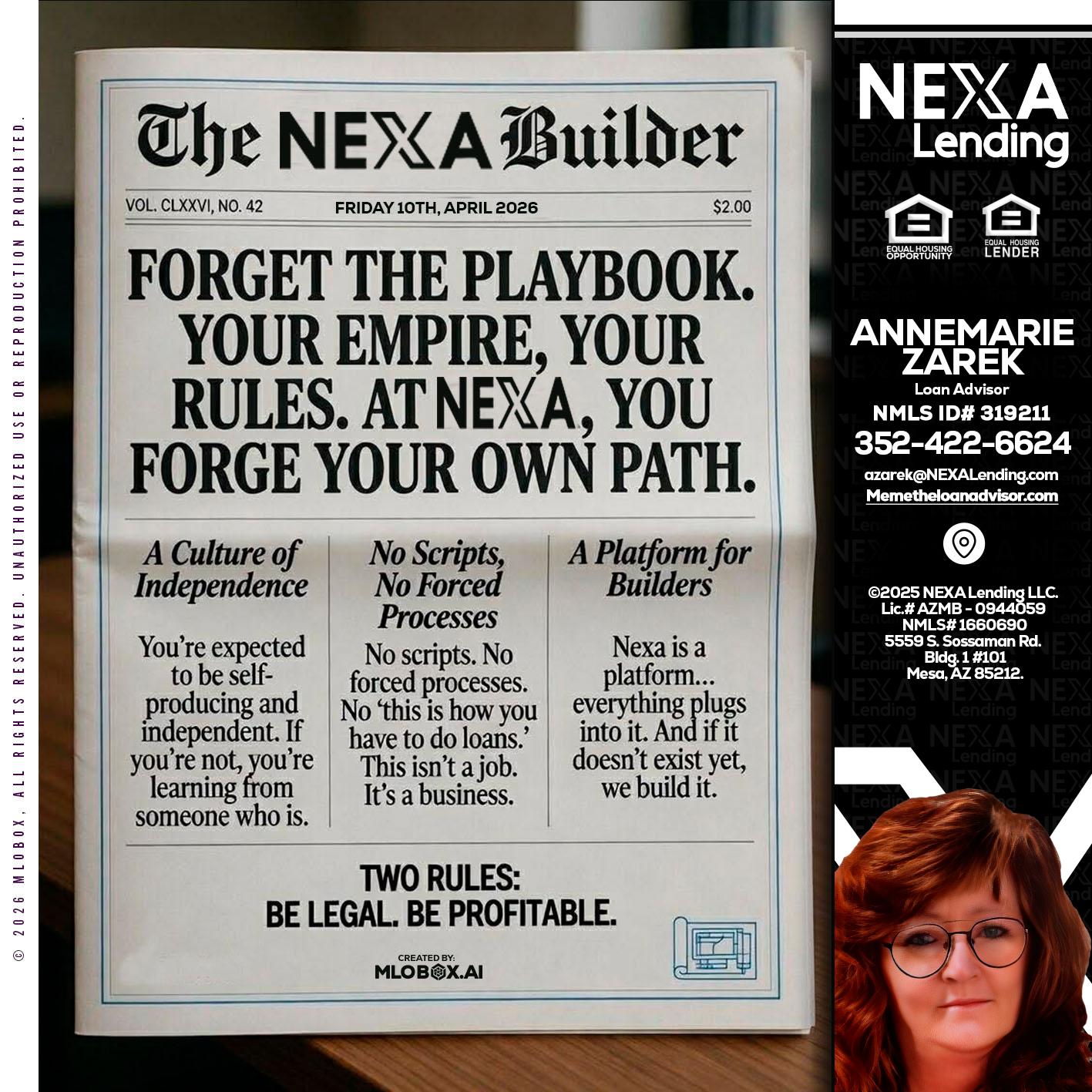 THE NEXA BUILDER - AnneMarie Zarek -Mortgage Loan Originator