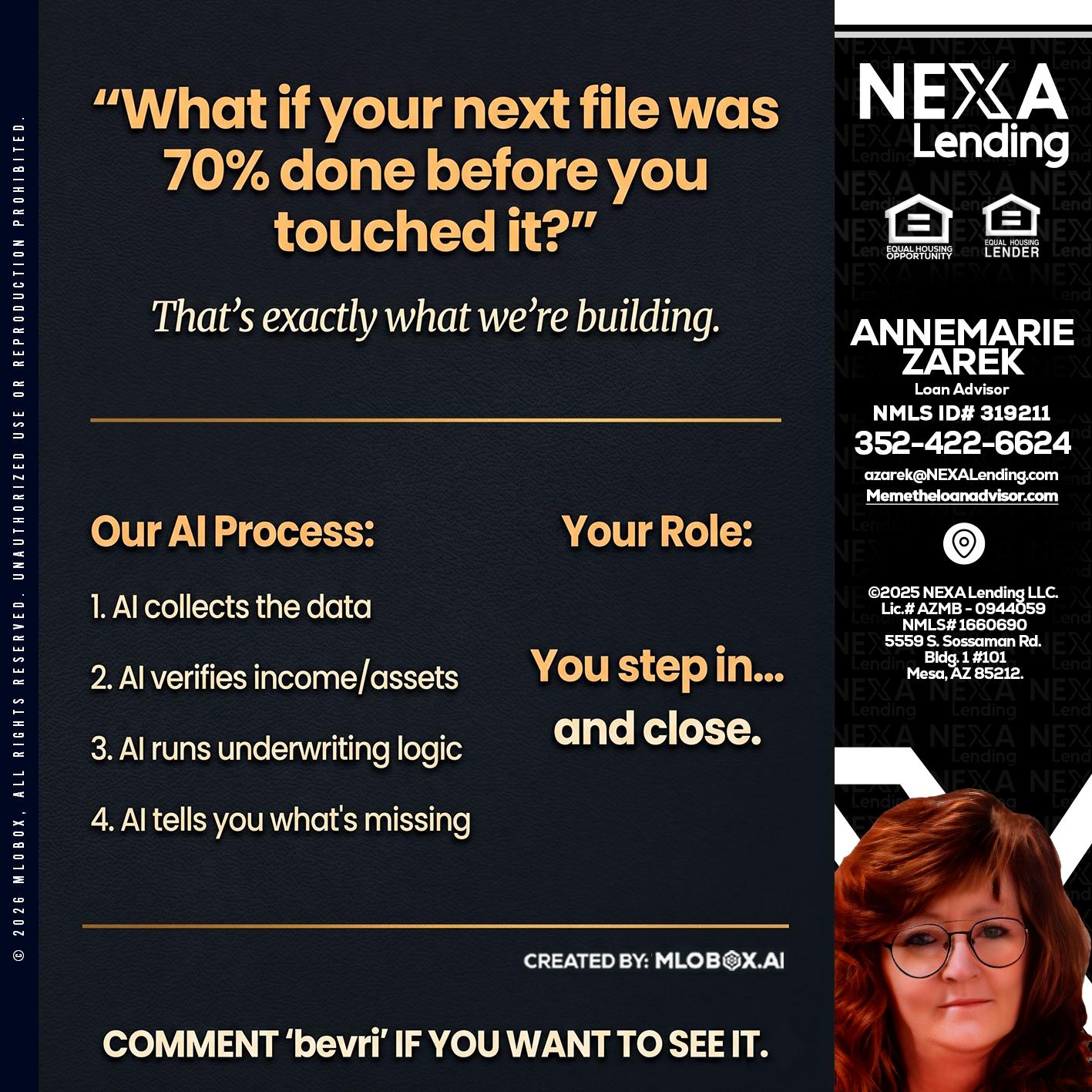 WHAT IF YOUR - AnneMarie Zarek -Mortgage Loan Originator