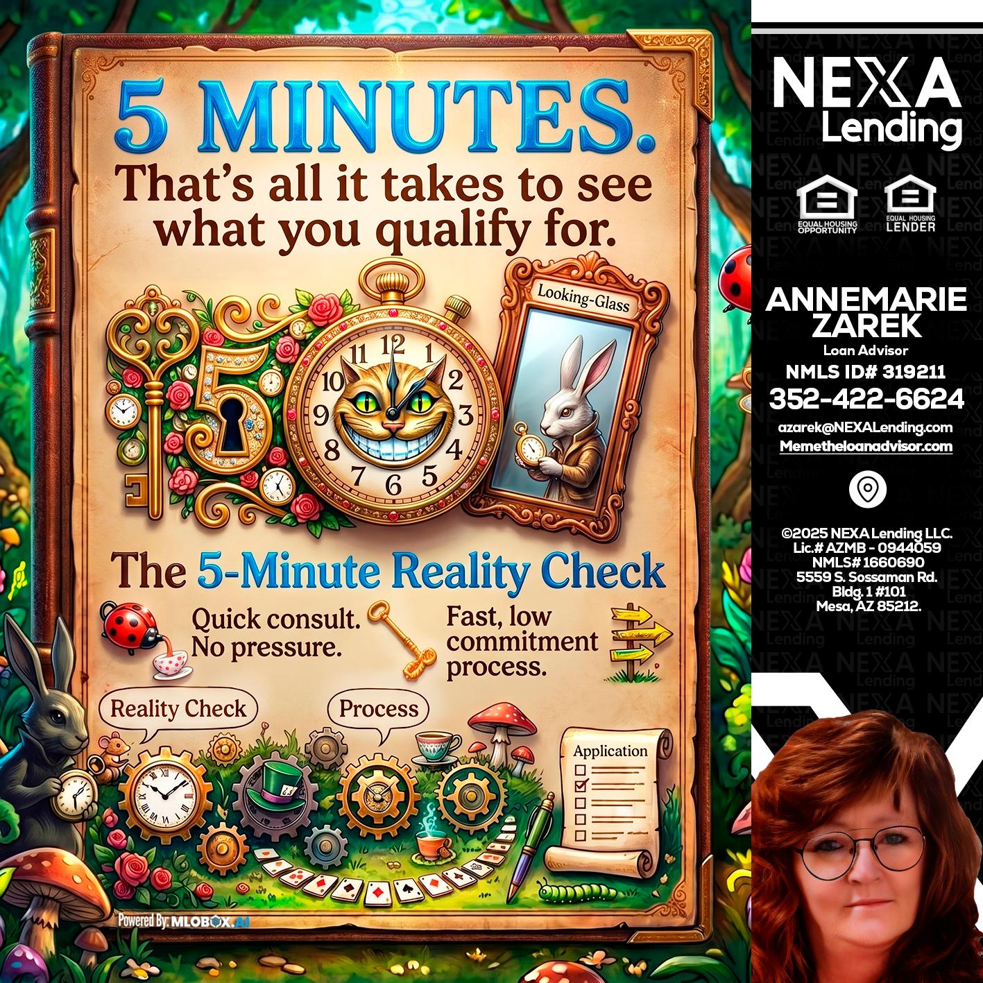 Reality Check! - AnneMarie Zarek -Mortgage Loan Originator
