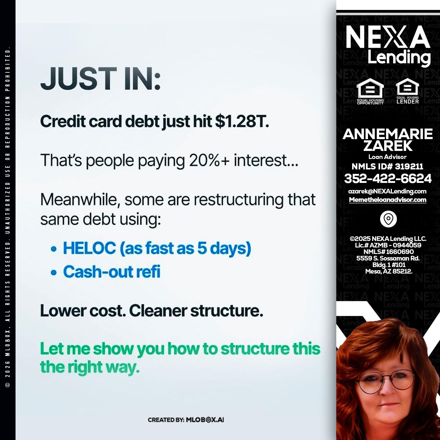 JUST IN - AnneMarie Zarek -Mortgage Loan Originator
