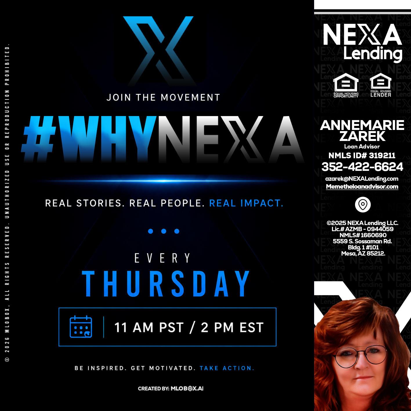 why NEXA - AnneMarie Zarek -Mortgage Loan Originator