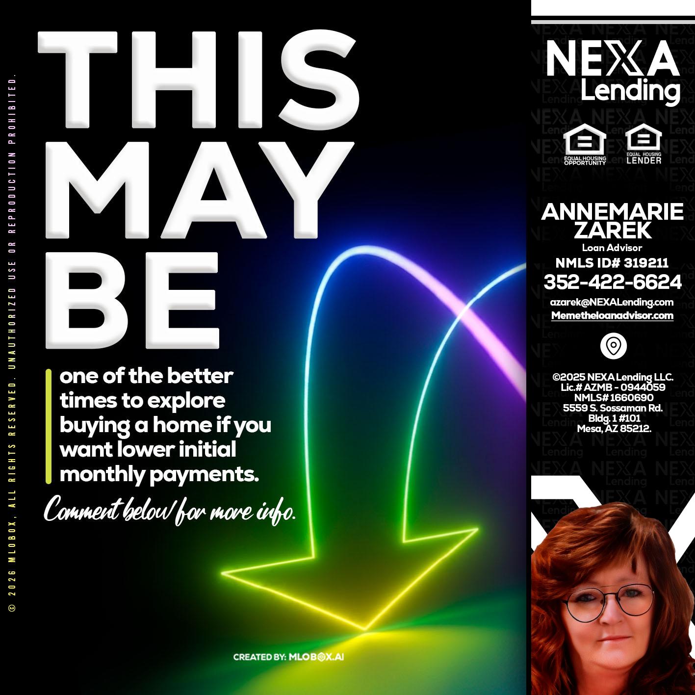 THIS MAY BE - AnneMarie Zarek -Mortgage Loan Originator