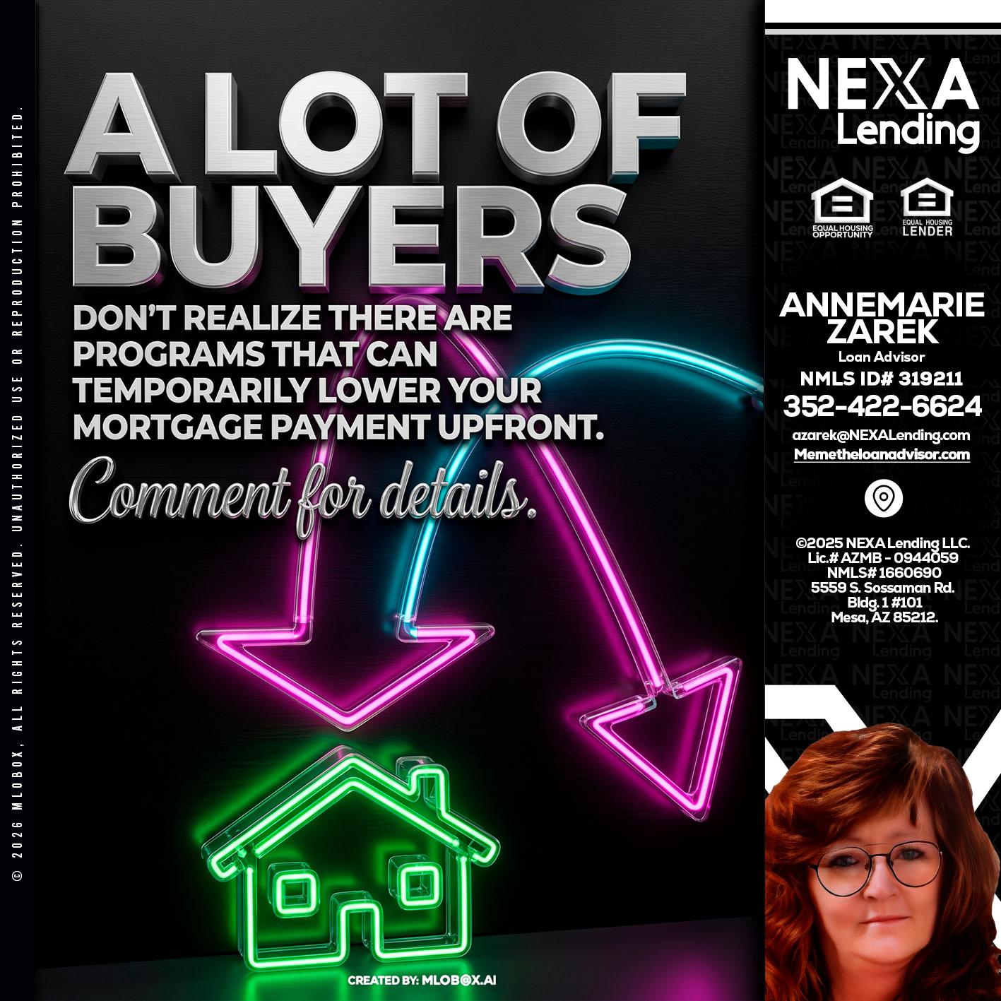 A LOT OF BUYERS - AnneMarie Zarek -Mortgage Loan Originator