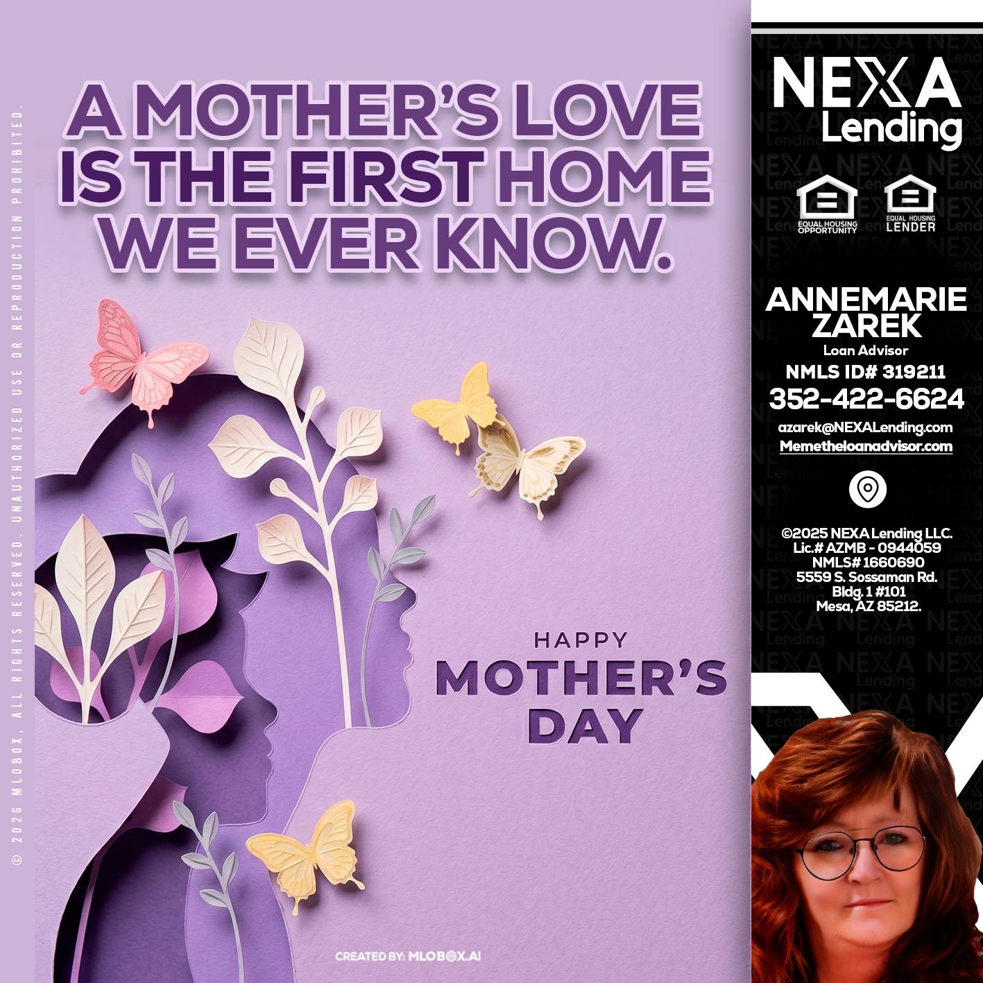 MOTHERS DAY - AnneMarie Zarek -Mortgage Loan Originator