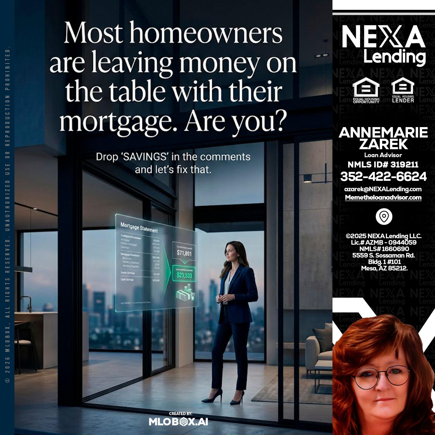 MOST OWNERS - AnneMarie Zarek -Mortgage Loan Originator