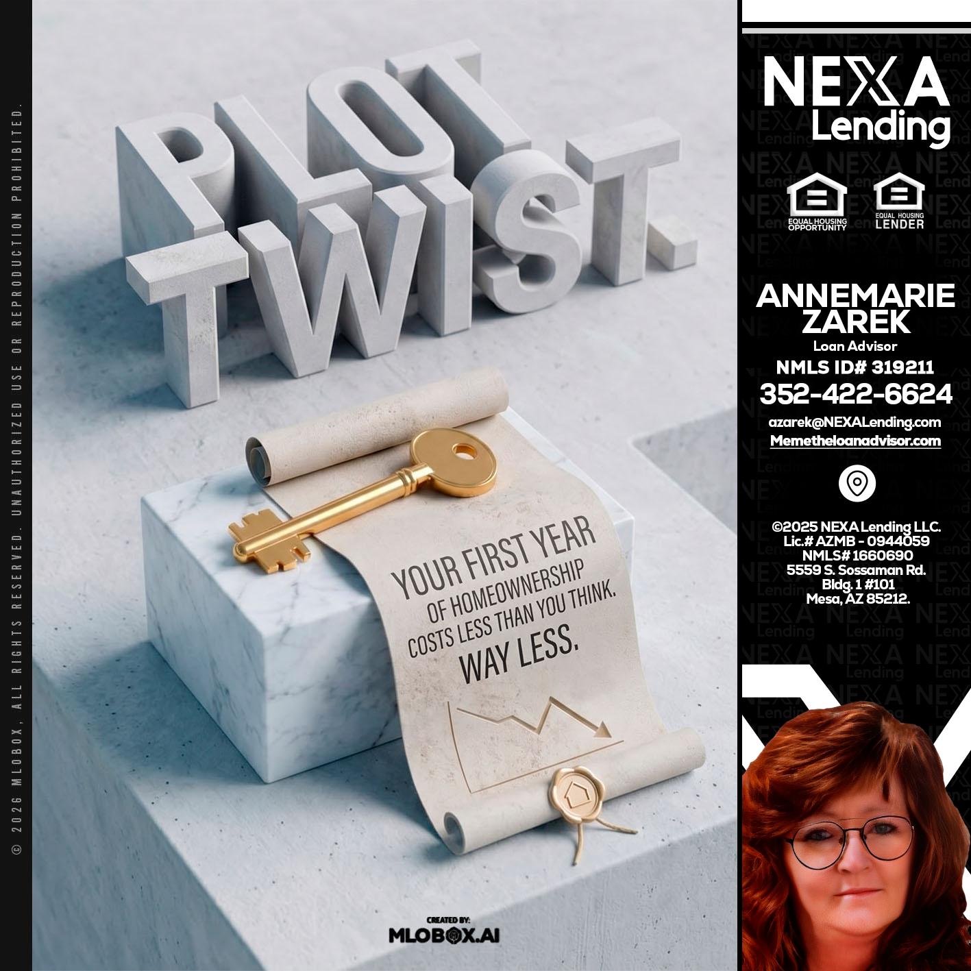 PLOT TWIST - AnneMarie Zarek -Mortgage Loan Originator