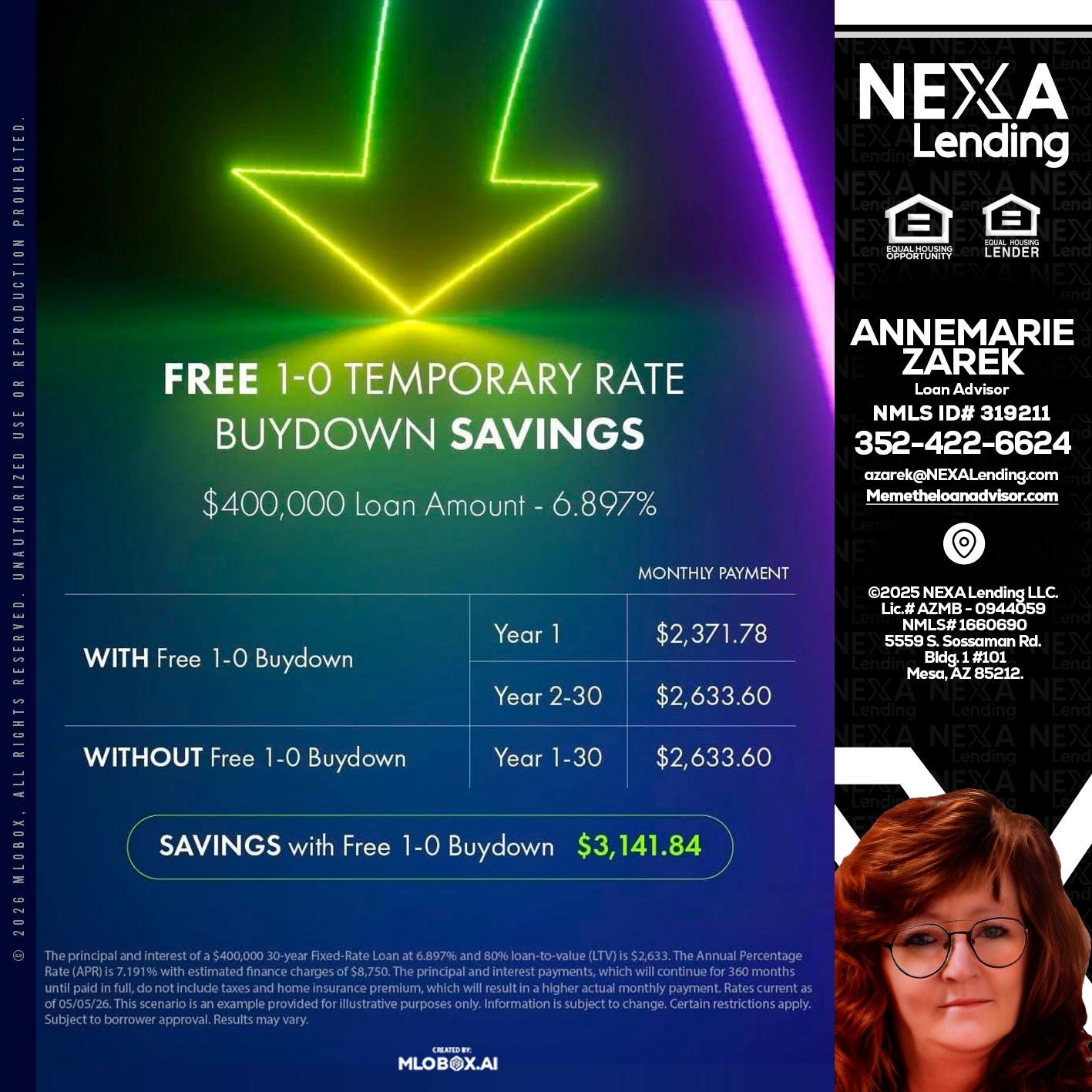 BUYDOWN - AnneMarie Zarek -Mortgage Loan Originator