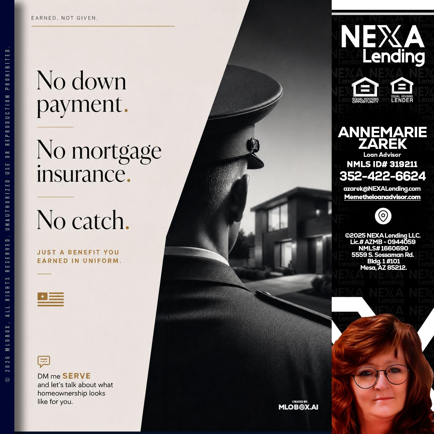 NO DOWN PAYMENT - AnneMarie Zarek -Mortgage Loan Originator