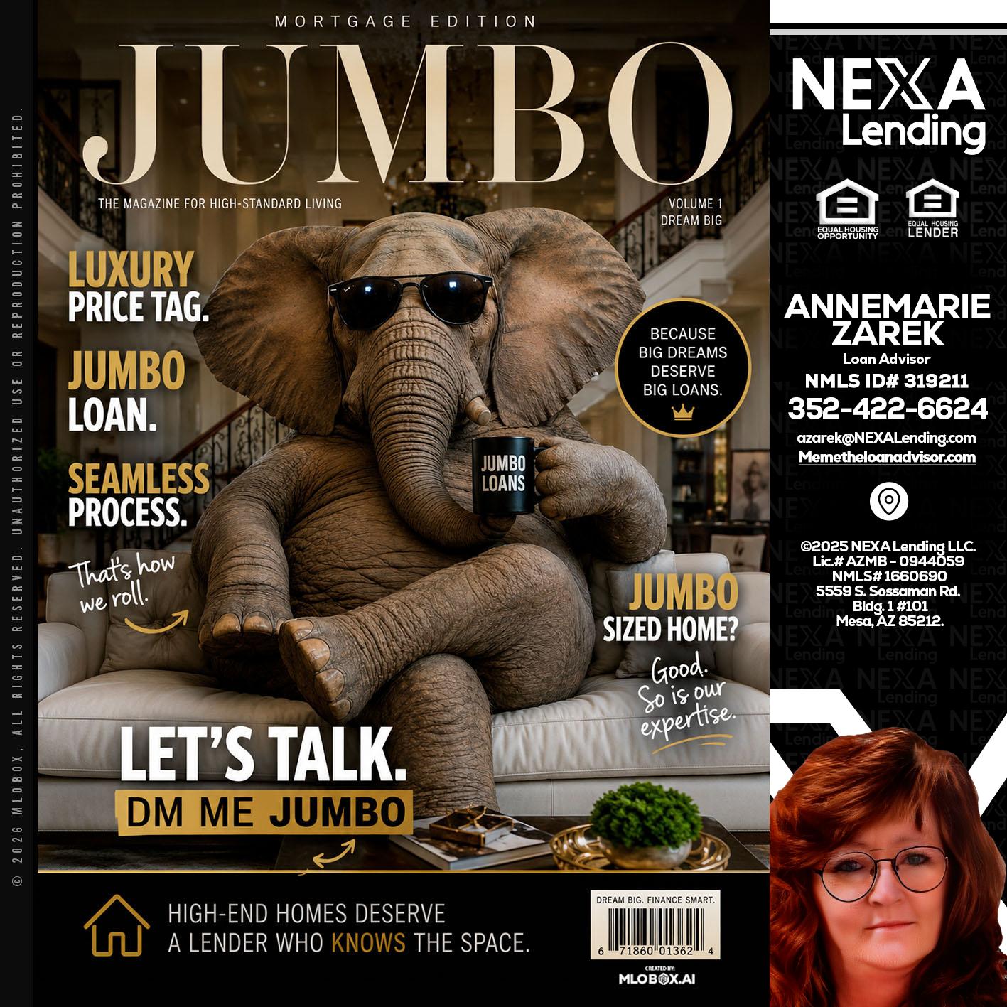 JUMBO LOANS - AnneMarie Zarek -Mortgage Loan Originator