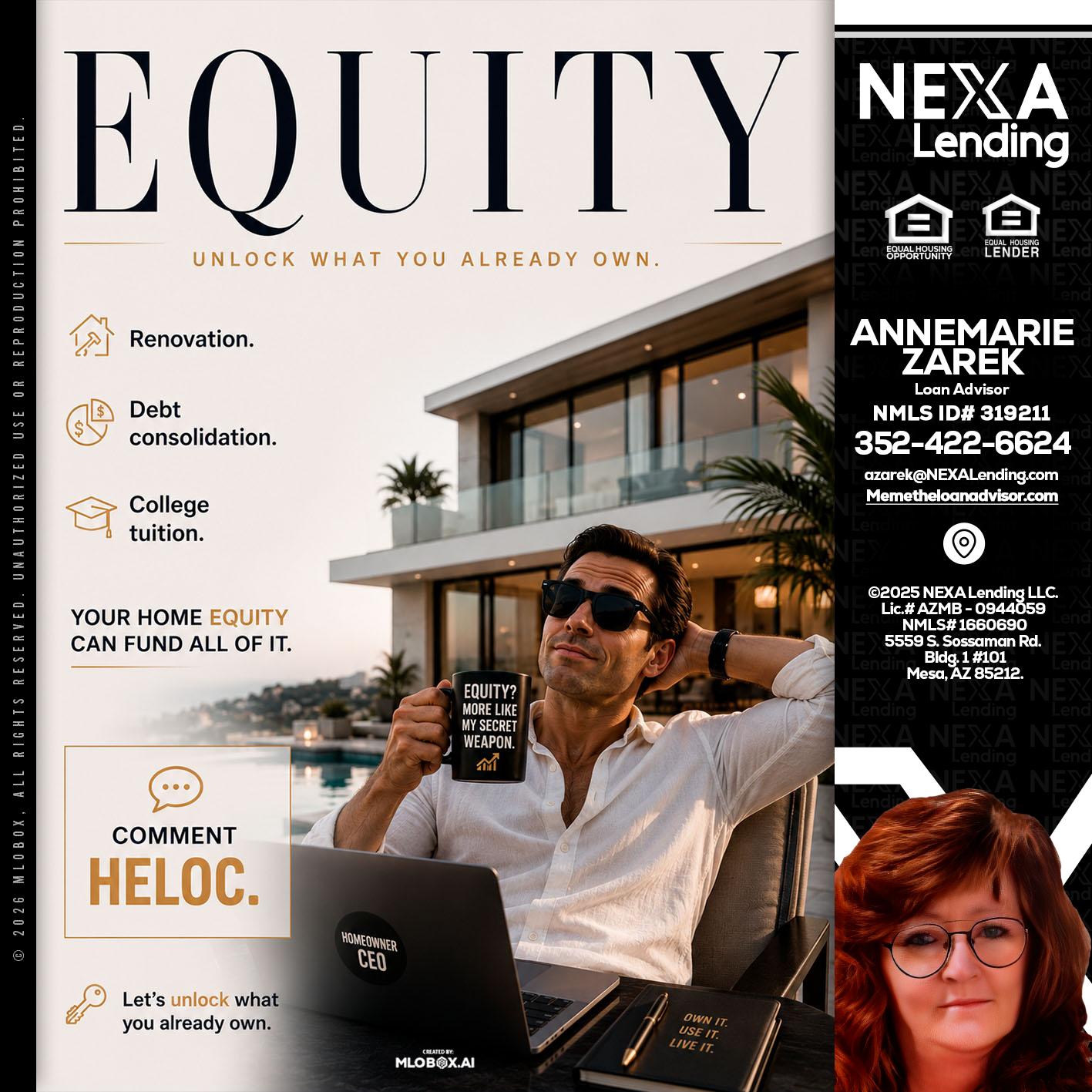EQUITY - AnneMarie Zarek -Mortgage Loan Originator