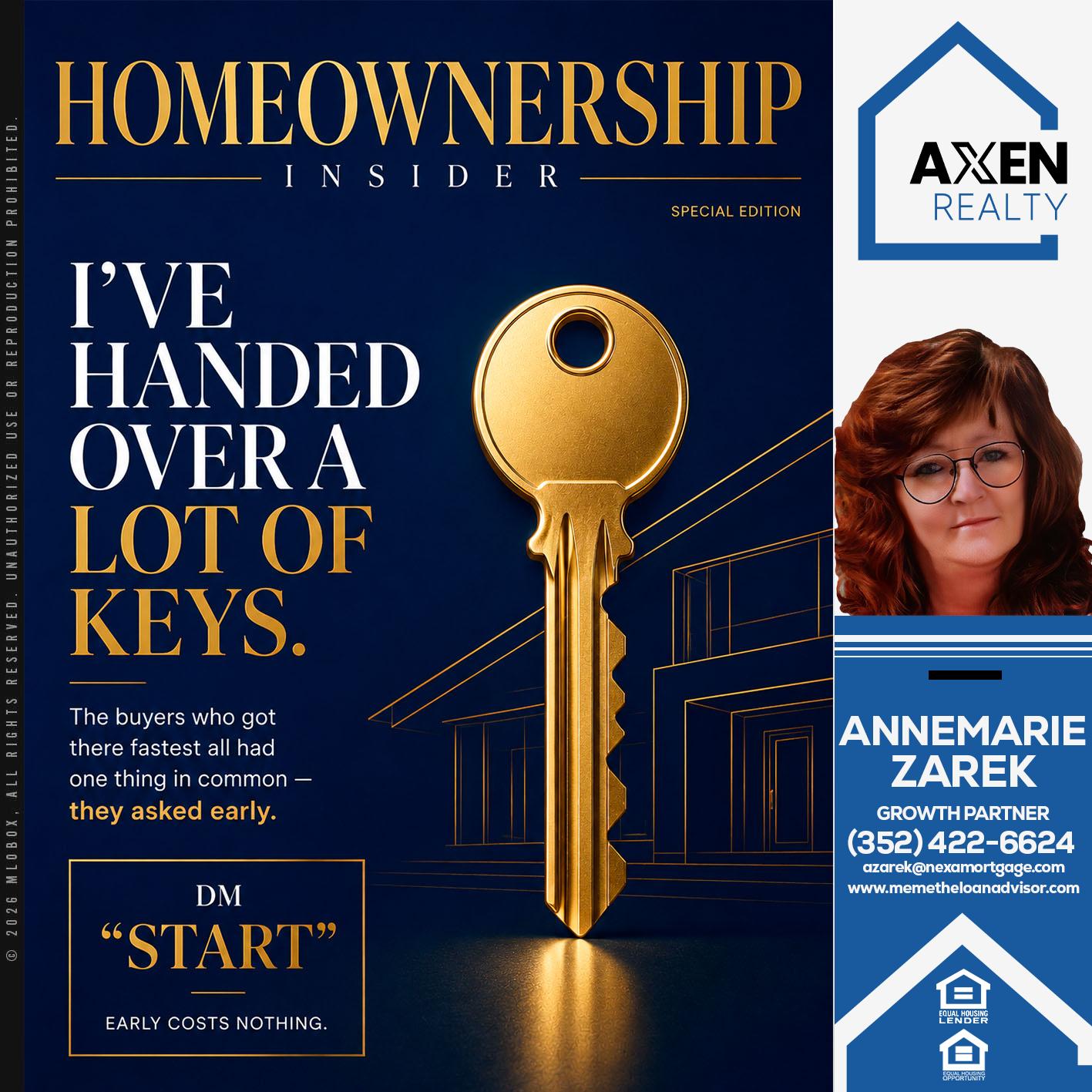 HOMEOWNERSHIP - AnneMarie Zarek -Mortgage Loan Originator