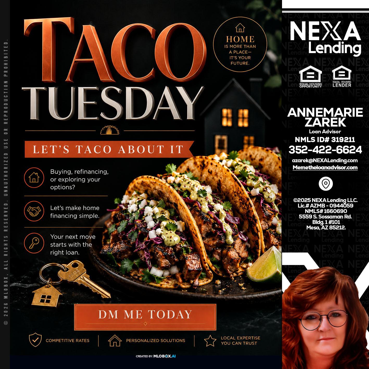 TACO TUESDAY - AnneMarie Zarek -Mortgage Loan Originator