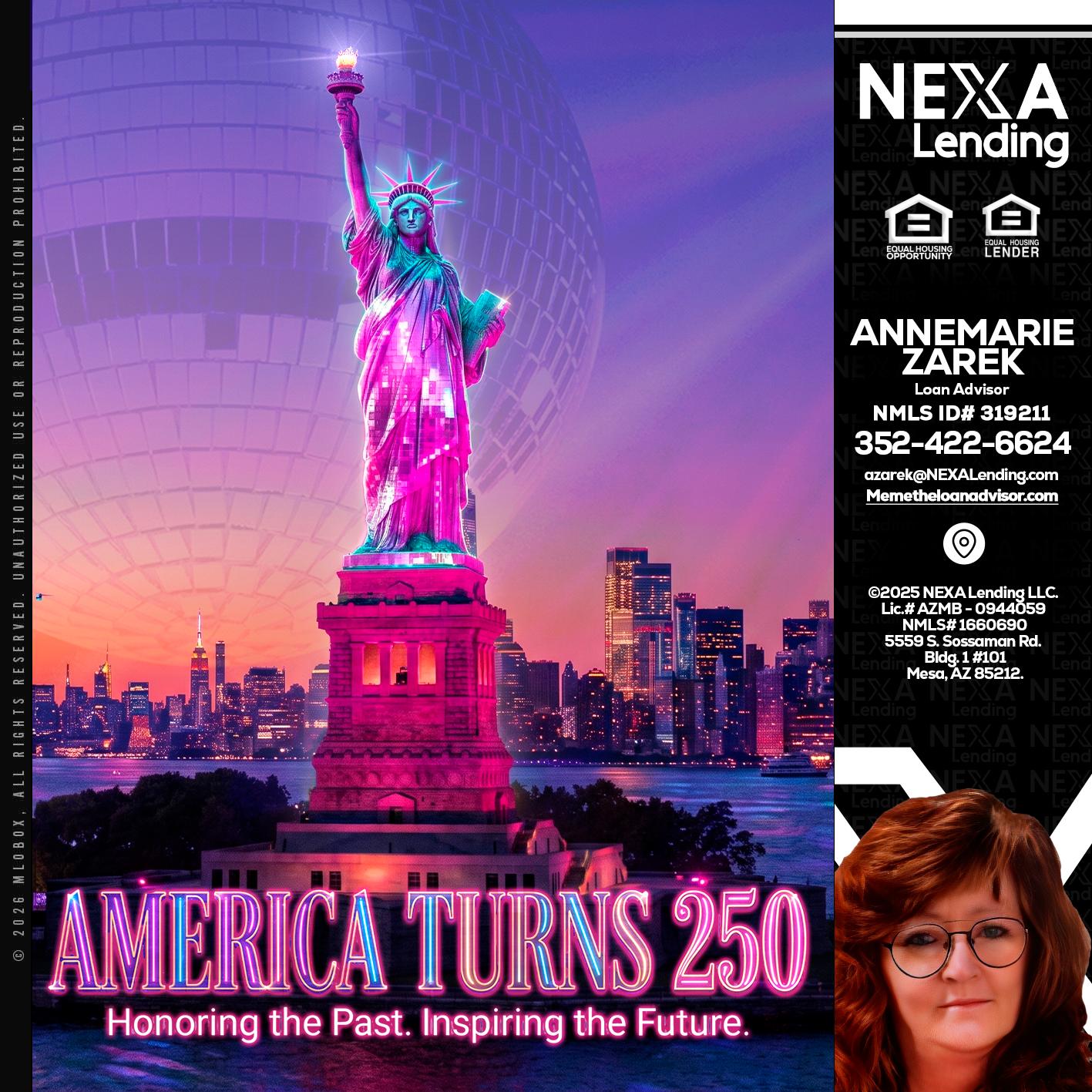 AMERICA TURNS 250 - AnneMarie Zarek -Mortgage Loan Originator