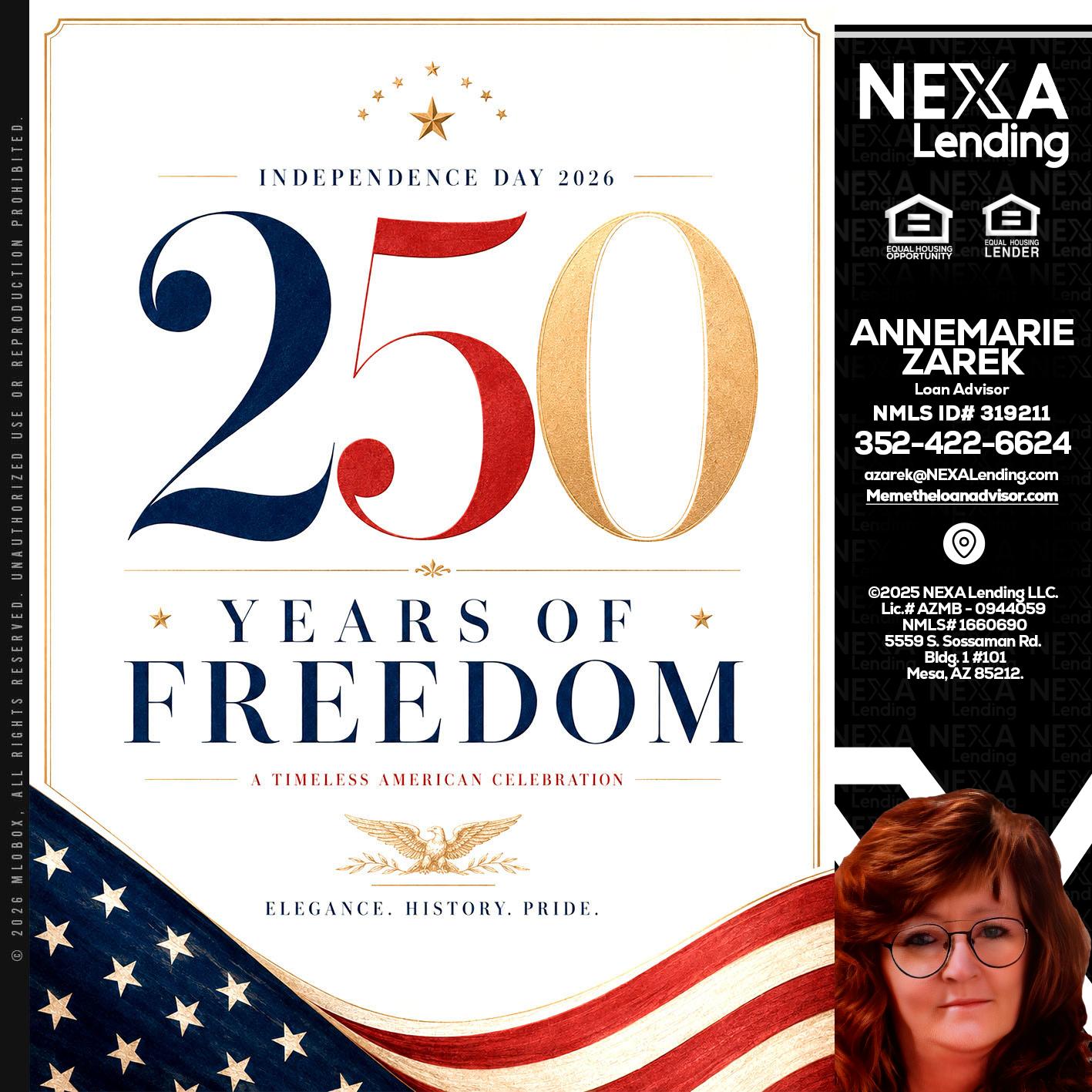 250 YEARS - AnneMarie Zarek -Mortgage Loan Originator