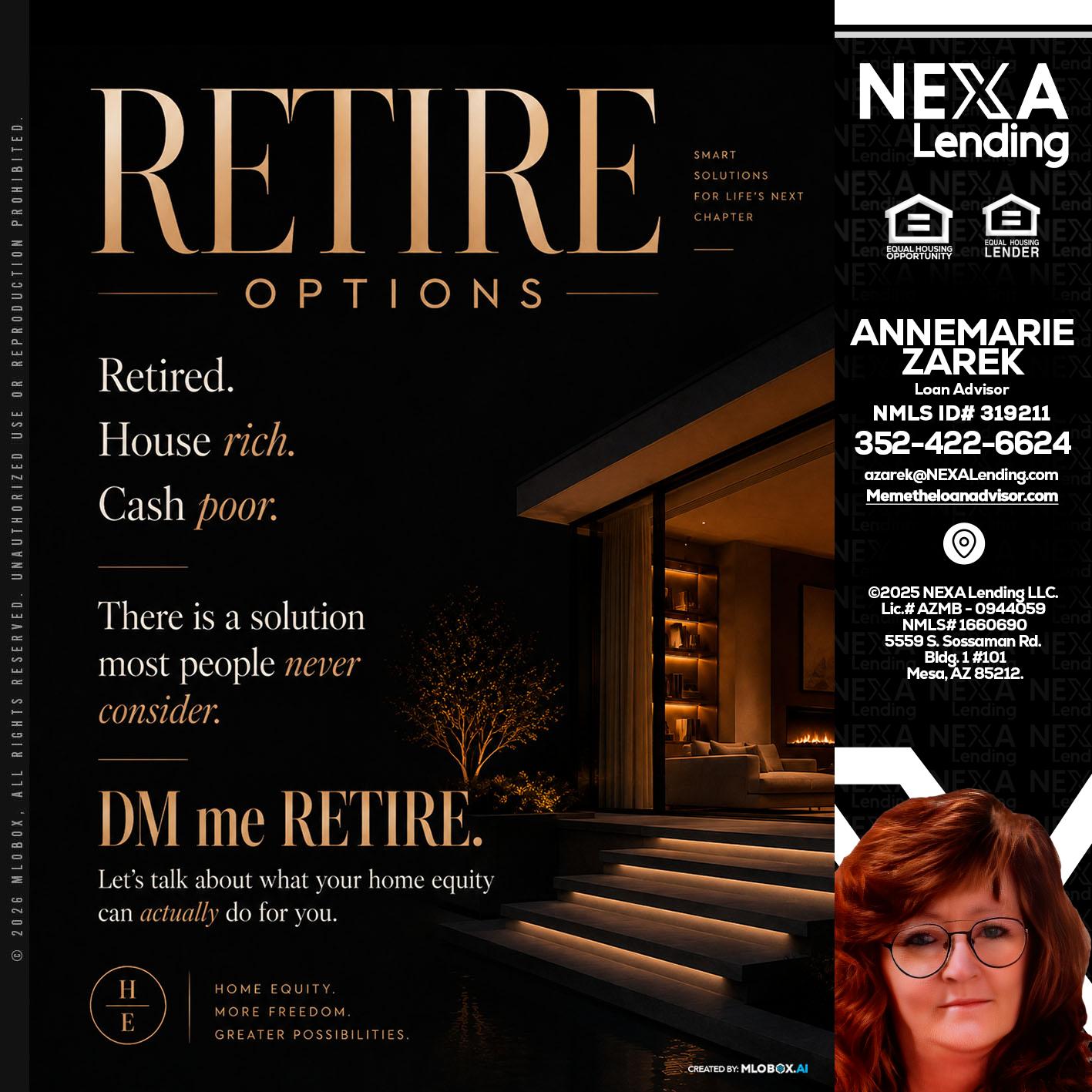 RETIRE LOANS - AnneMarie Zarek -Mortgage Loan Originator