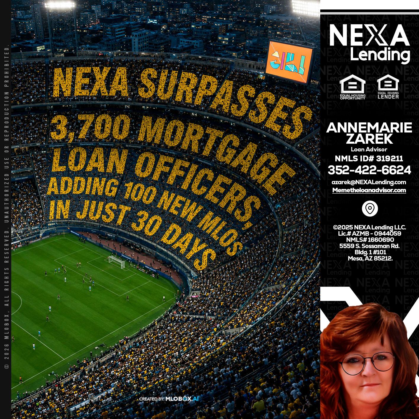 NEXA SURPASSES - AnneMarie Zarek -Mortgage Loan Originator