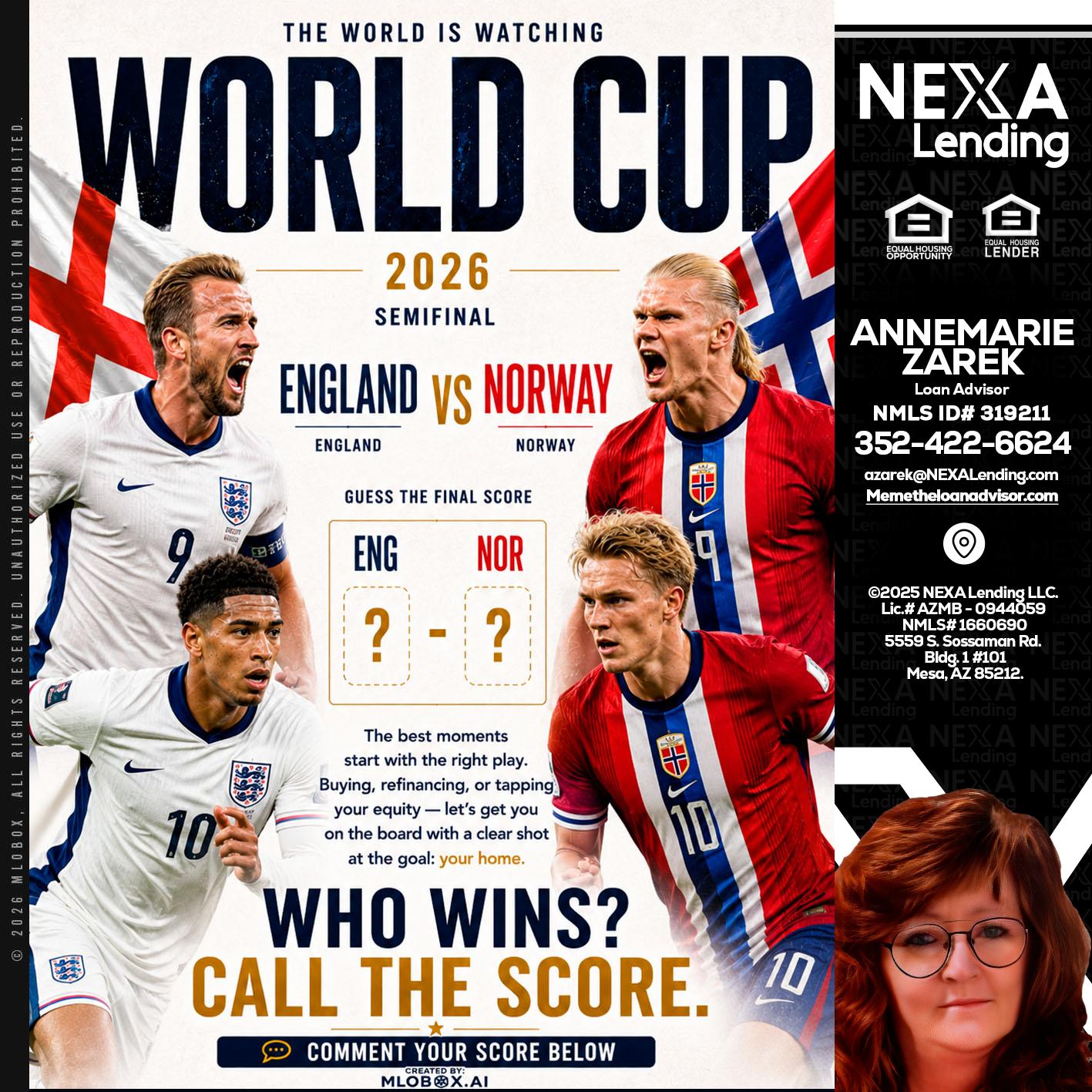 WORLD CUP 2026 - AnneMarie Zarek -Mortgage Loan Originator