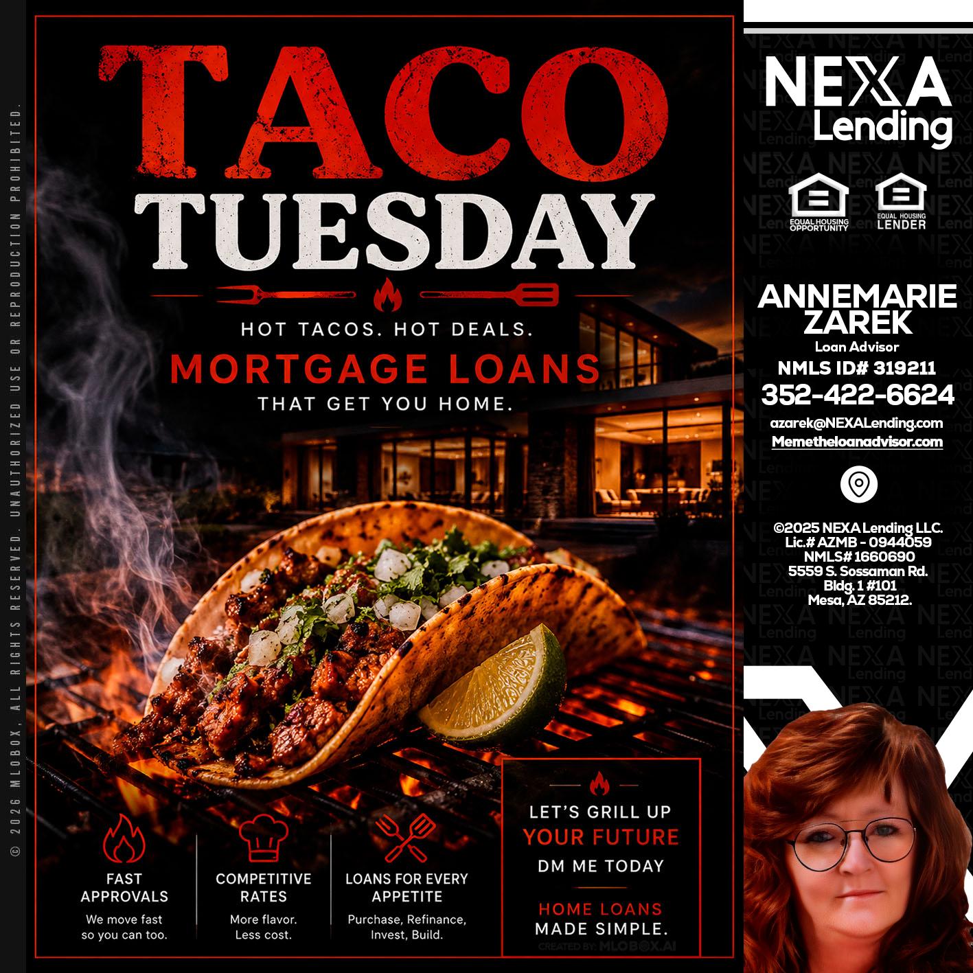 TACO TUESDAY - AnneMarie Zarek -Mortgage Loan Originator