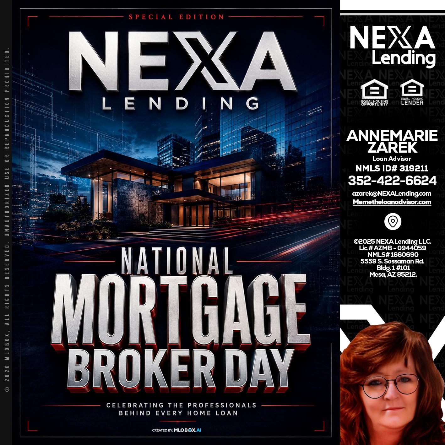 NATIONAL MORTGAGE BROKER DAY - AnneMarie Zarek -Mortgage Loan Originator