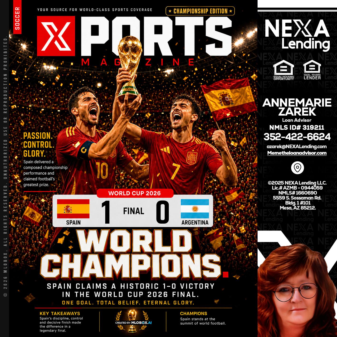 SPAIN CHAMPION - AnneMarie Zarek -Mortgage Loan Originator