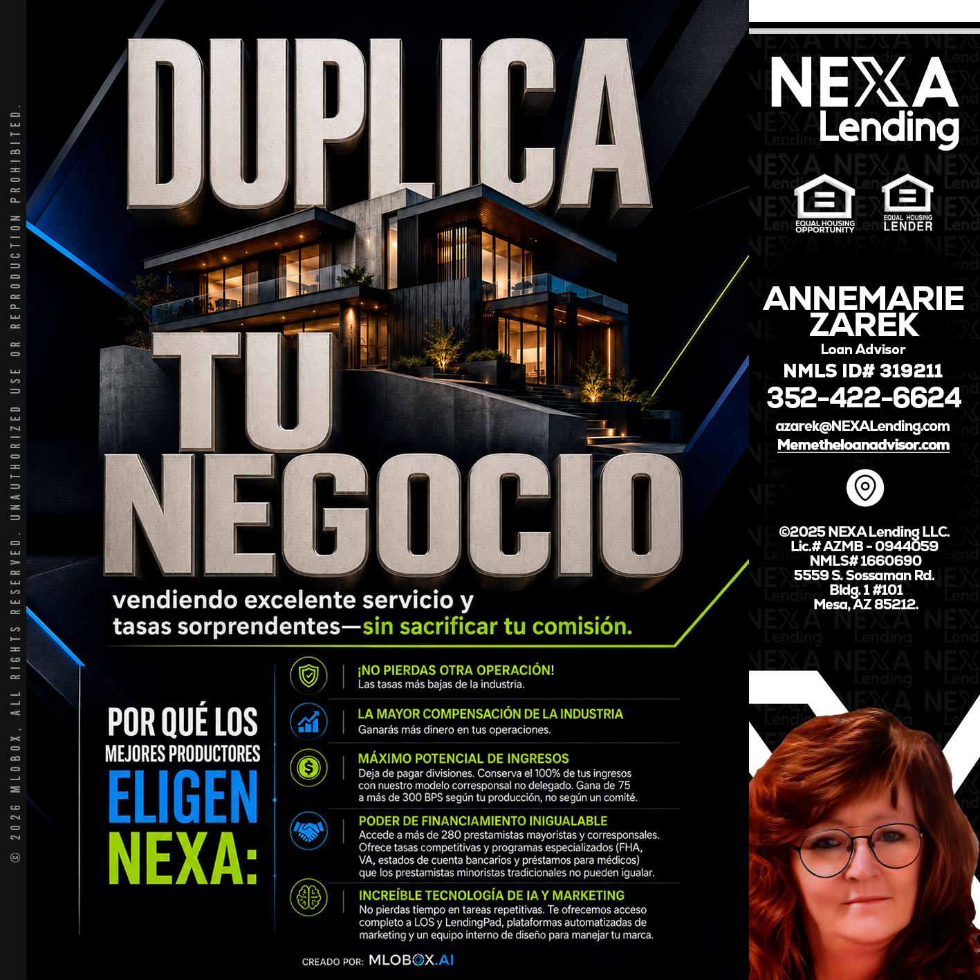 DUPLICA TU NEGOCIO - AnneMarie Zarek -Mortgage Loan Originator