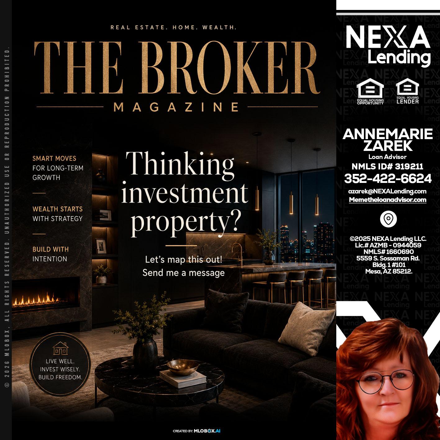 THE BROKER - AnneMarie Zarek -Mortgage Loan Originator