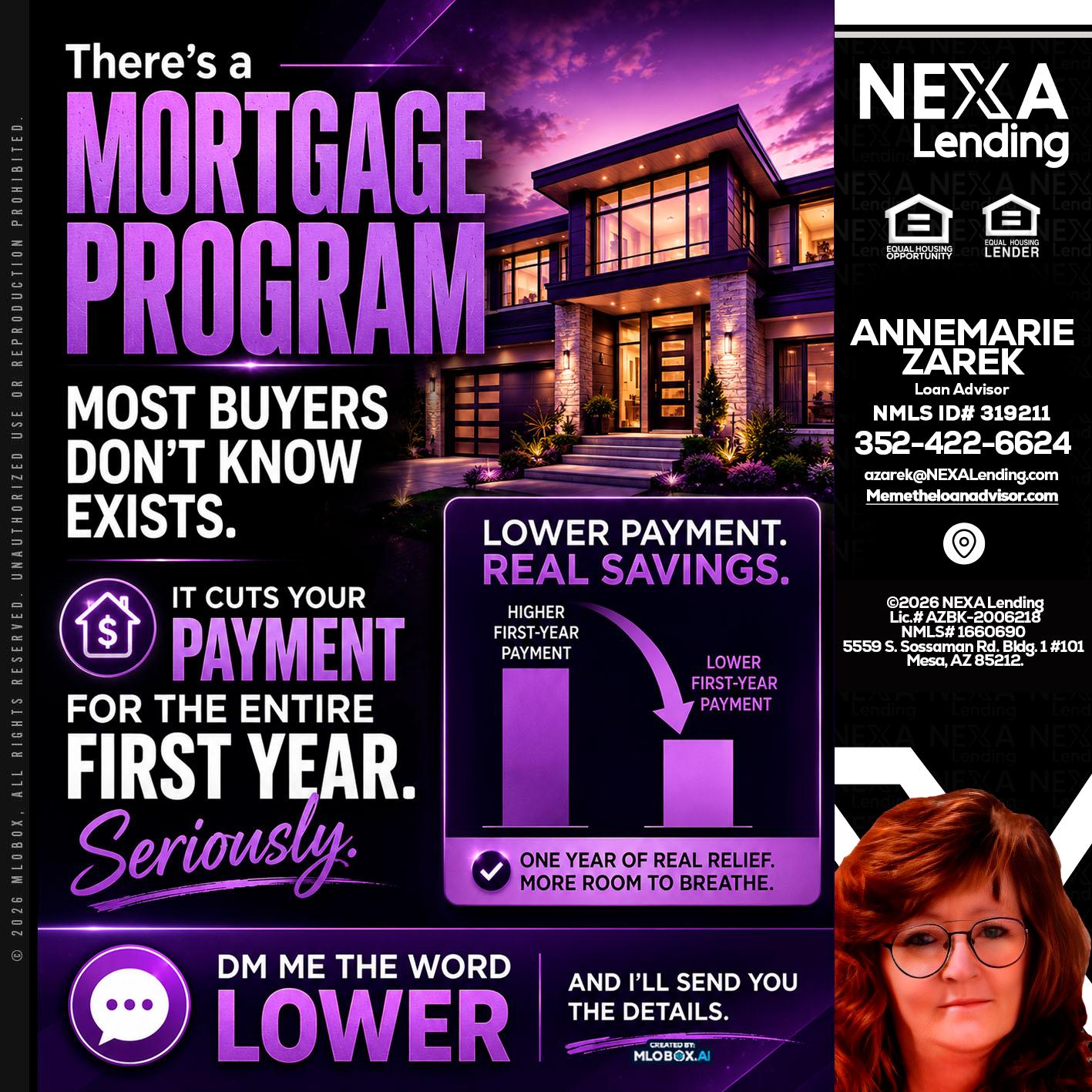 MORTGAGE PROGRAM - AnneMarie Zarek -Mortgage Loan Originator