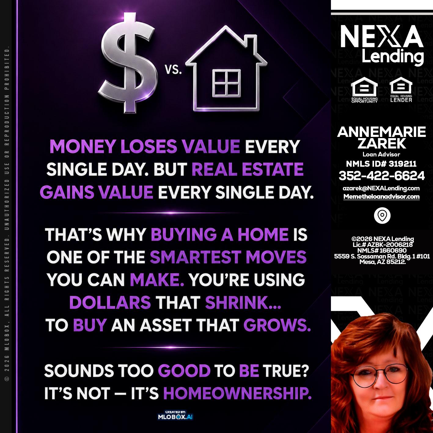 MONEY LOSES - AnneMarie Zarek -Mortgage Loan Originator