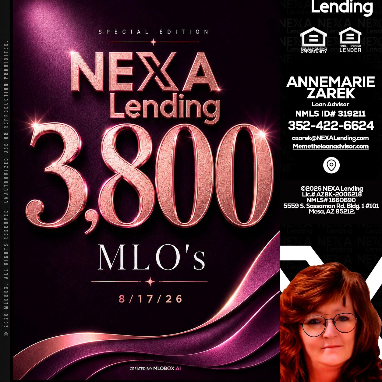 3800 MLOs - AnneMarie Zarek -Mortgage Loan Originator