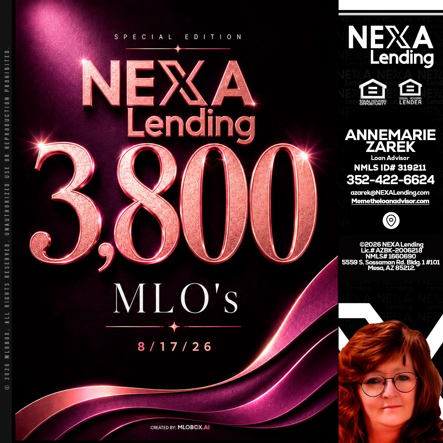 3800 MLOs - AnneMarie Zarek -Mortgage Loan Originator