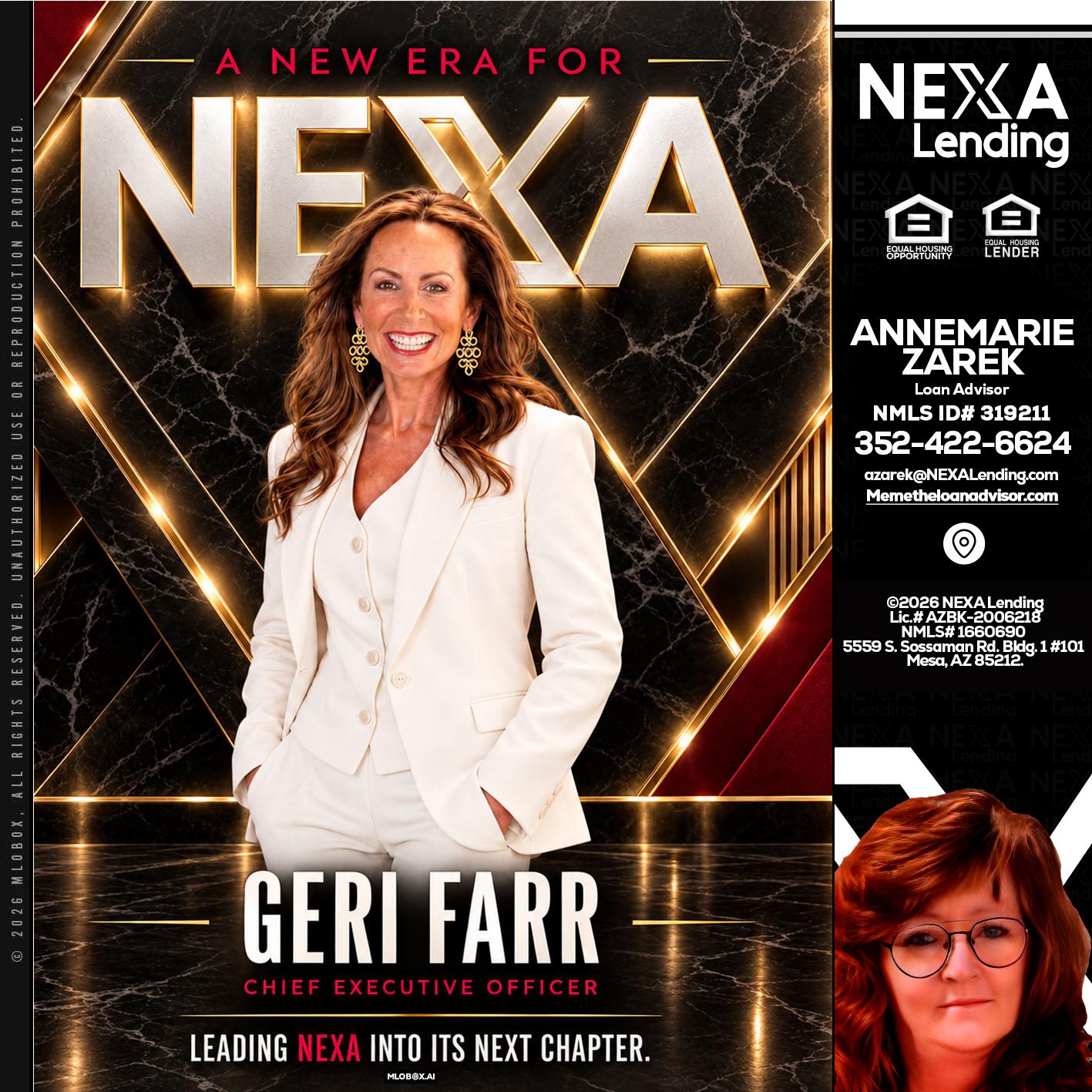 GERI FARR - AnneMarie Zarek -Mortgage Loan Originator