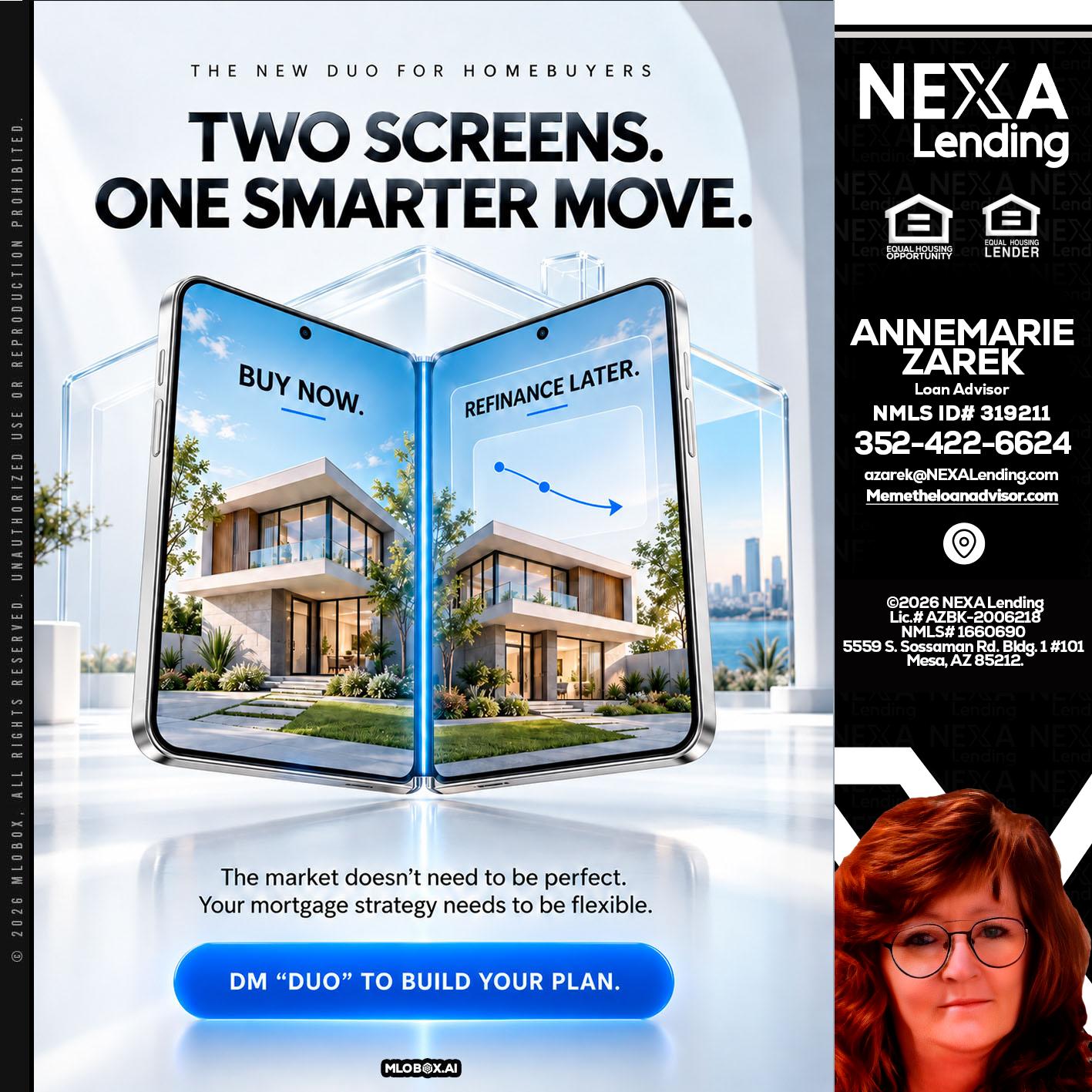 TWO SCREENS - AnneMarie Zarek -Mortgage Loan Originator