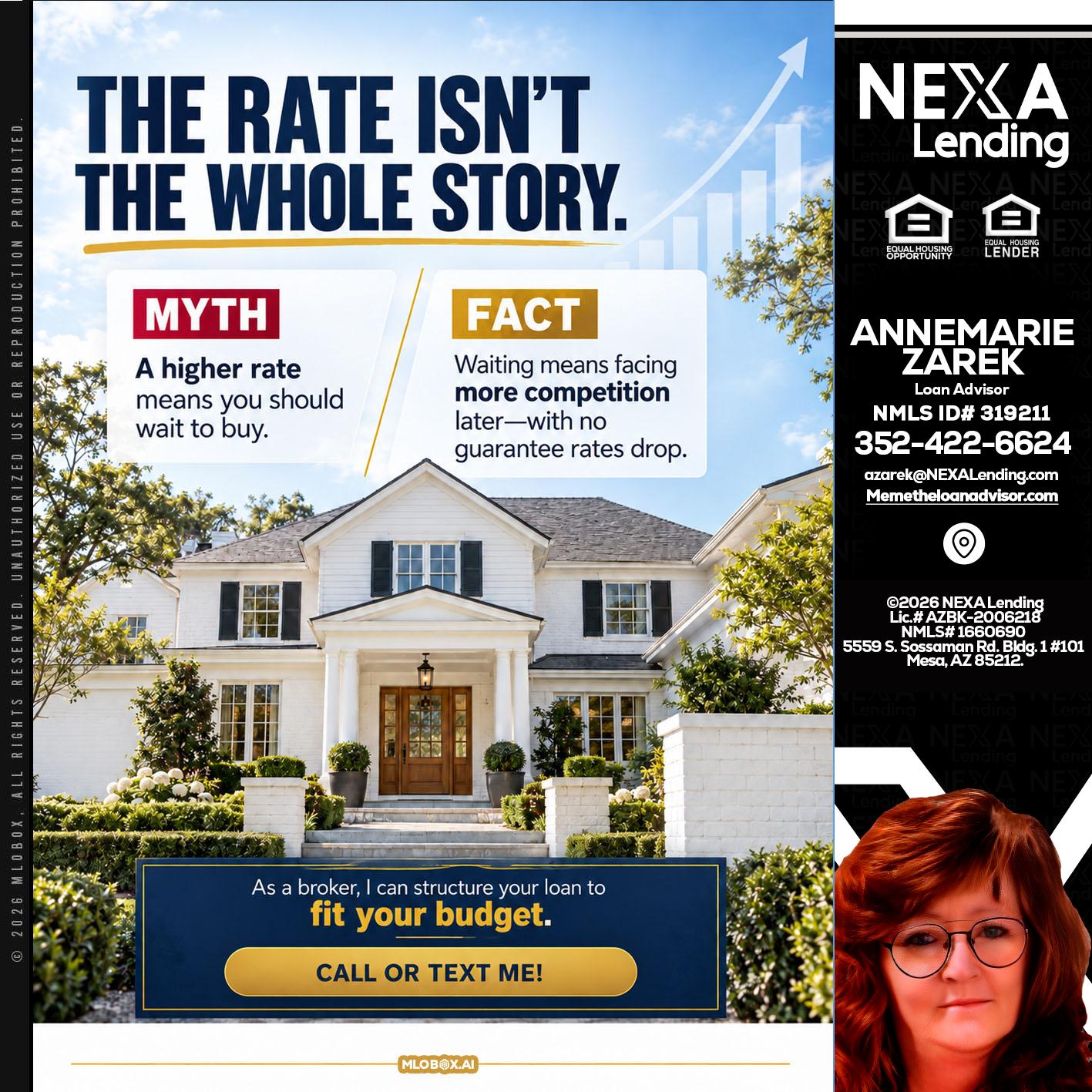THE RATE ISNT - AnneMarie Zarek -Mortgage Loan Originator