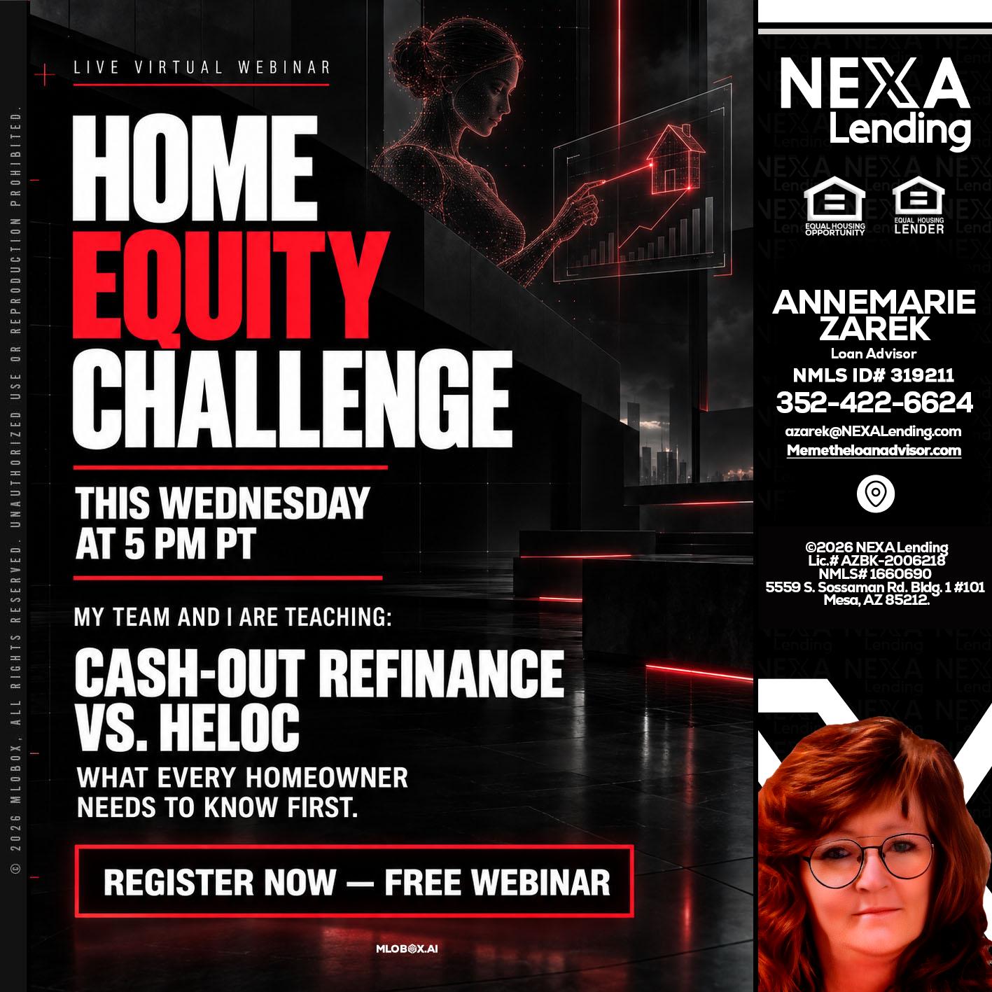 HOME EQUITY CHALLENGE - AnneMarie Zarek -Mortgage Loan Originator