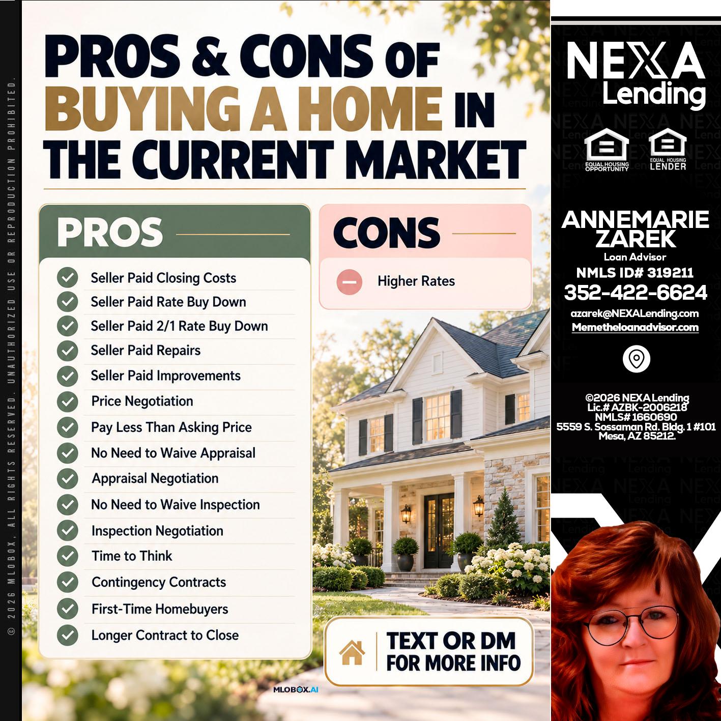 pros and cons - AnneMarie Zarek -Mortgage Loan Originator