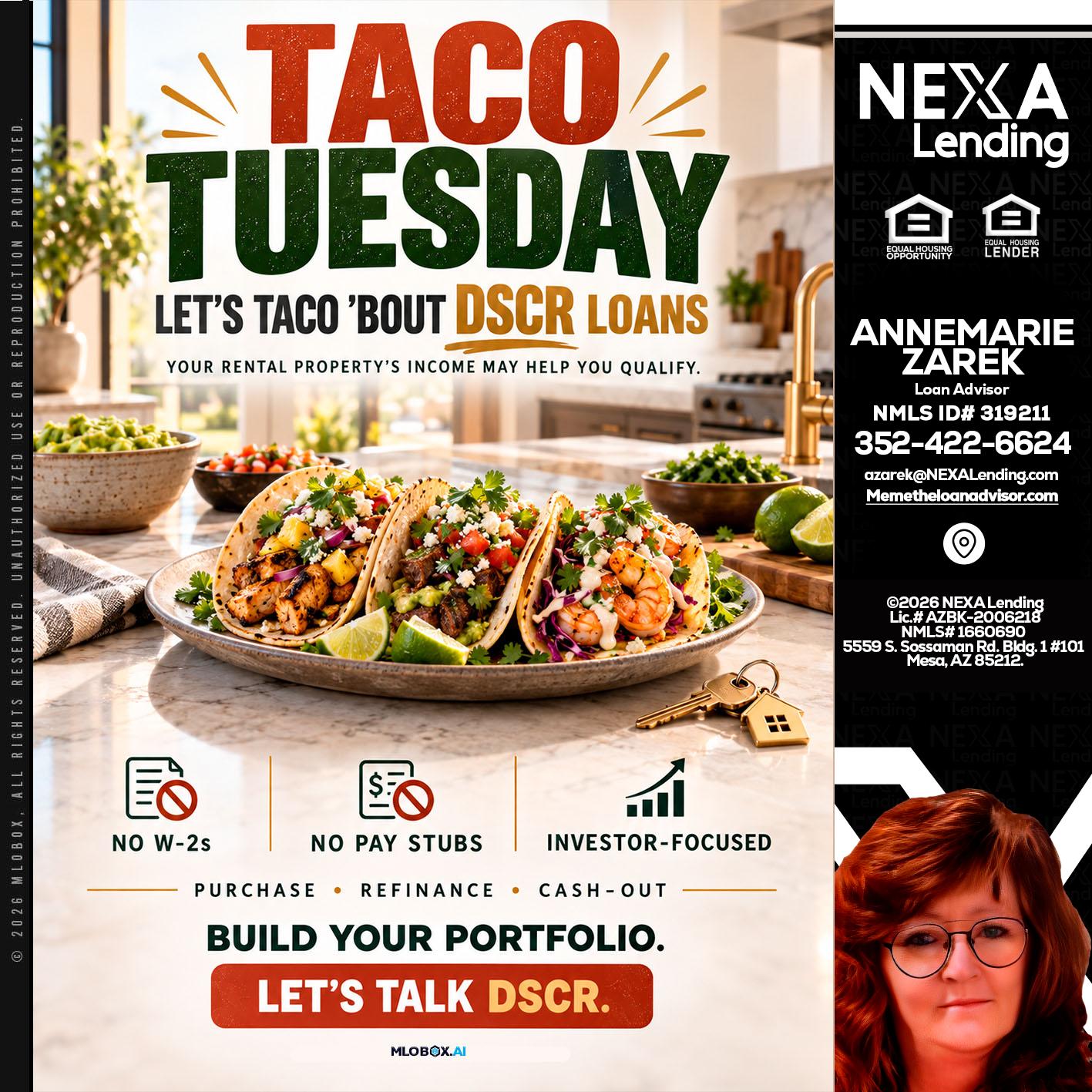 TACO TUESDAY - AnneMarie Zarek -Mortgage Loan Originator