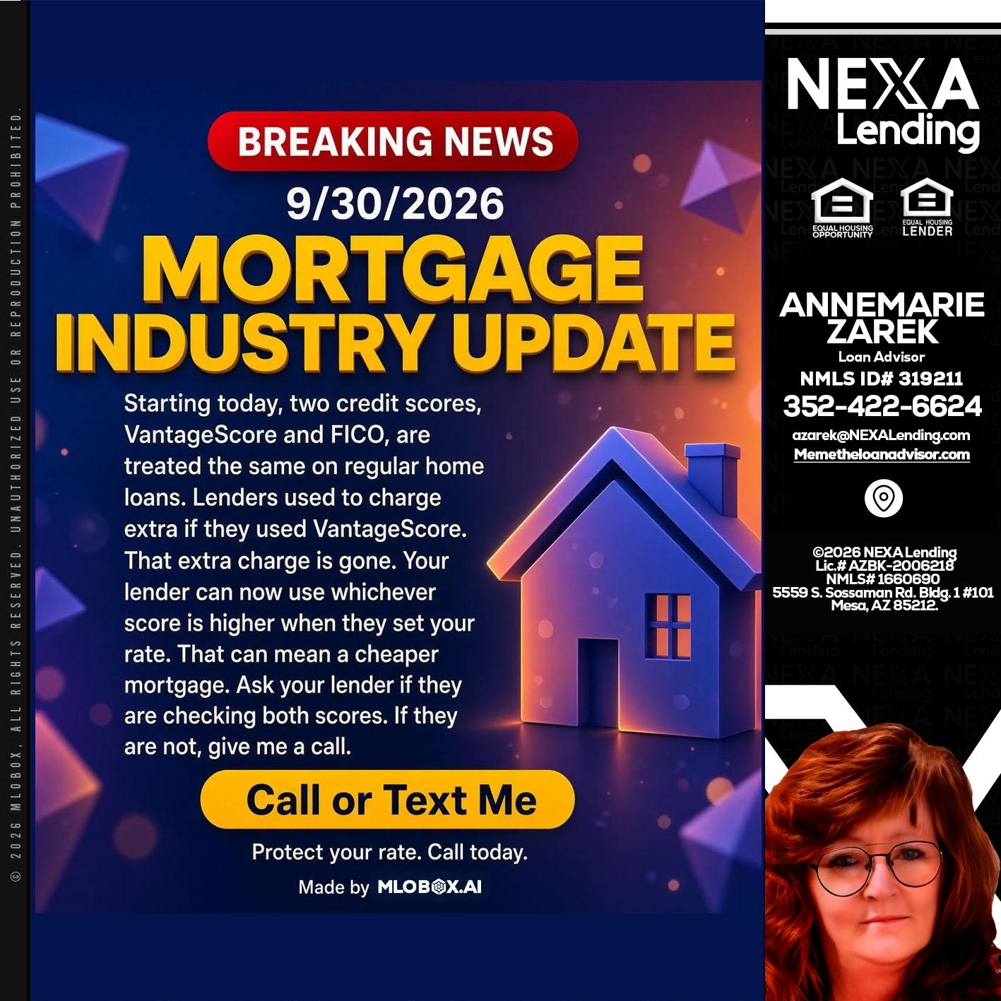 BREAKING NEWS - AnneMarie Zarek -Mortgage Loan Originator