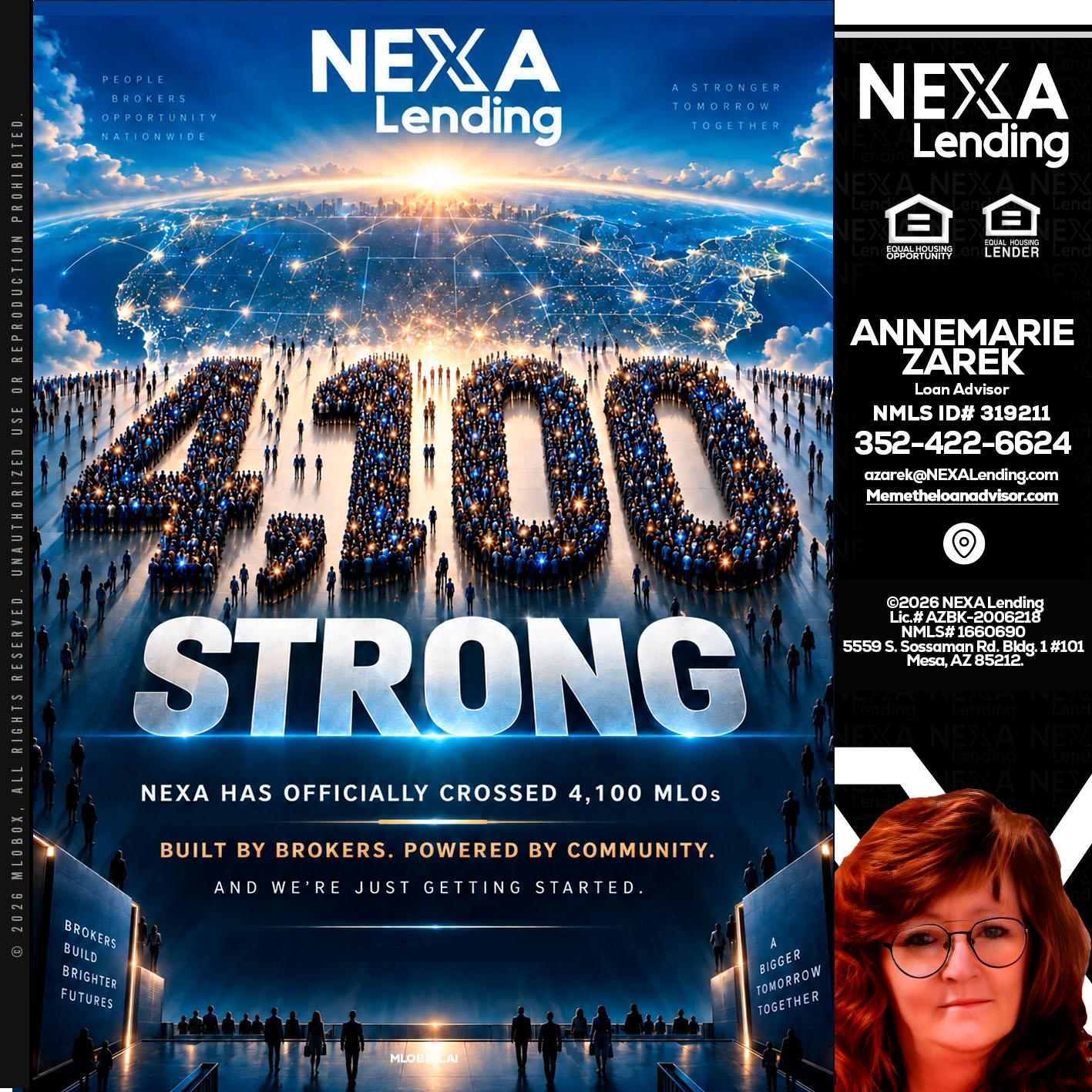 4,100 MLOs - AnneMarie Zarek -Mortgage Loan Originator