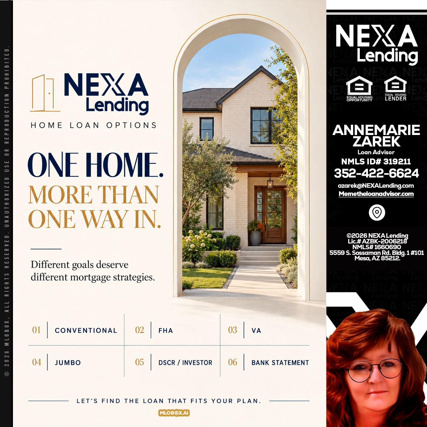ONE HOME - AnneMarie Zarek -Mortgage Loan Originator