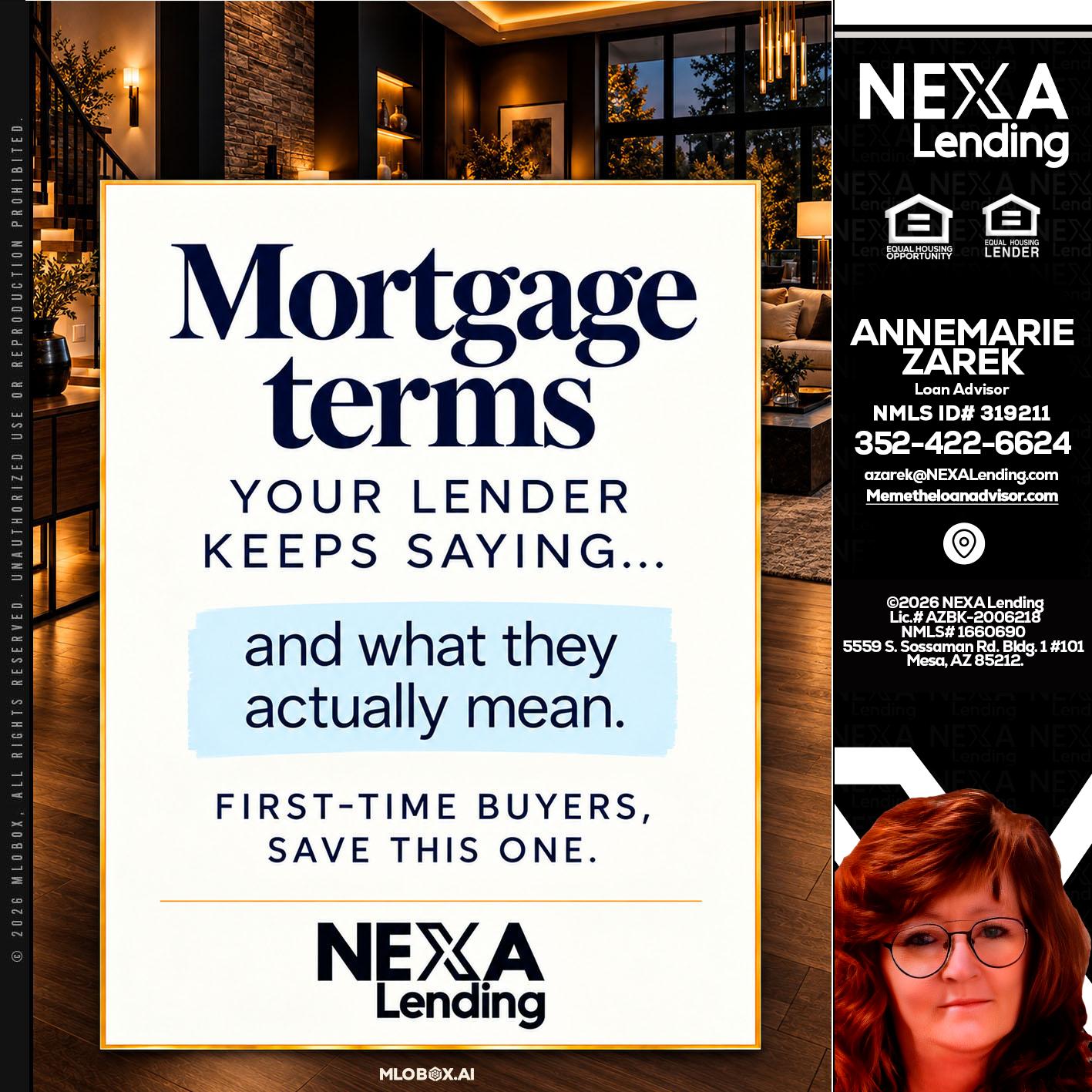 mortgage terms - AnneMarie Zarek -Mortgage Loan Originator