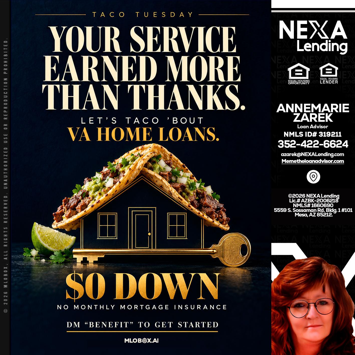 TACO TUESDAY - AnneMarie Zarek -Mortgage Loan Originator