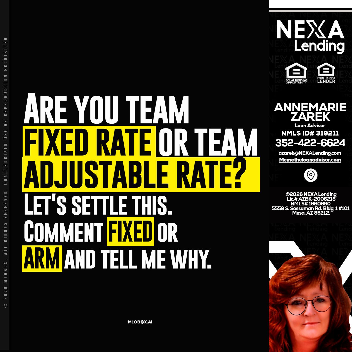 ARE YOU TEAM - AnneMarie Zarek -Mortgage Loan Originator